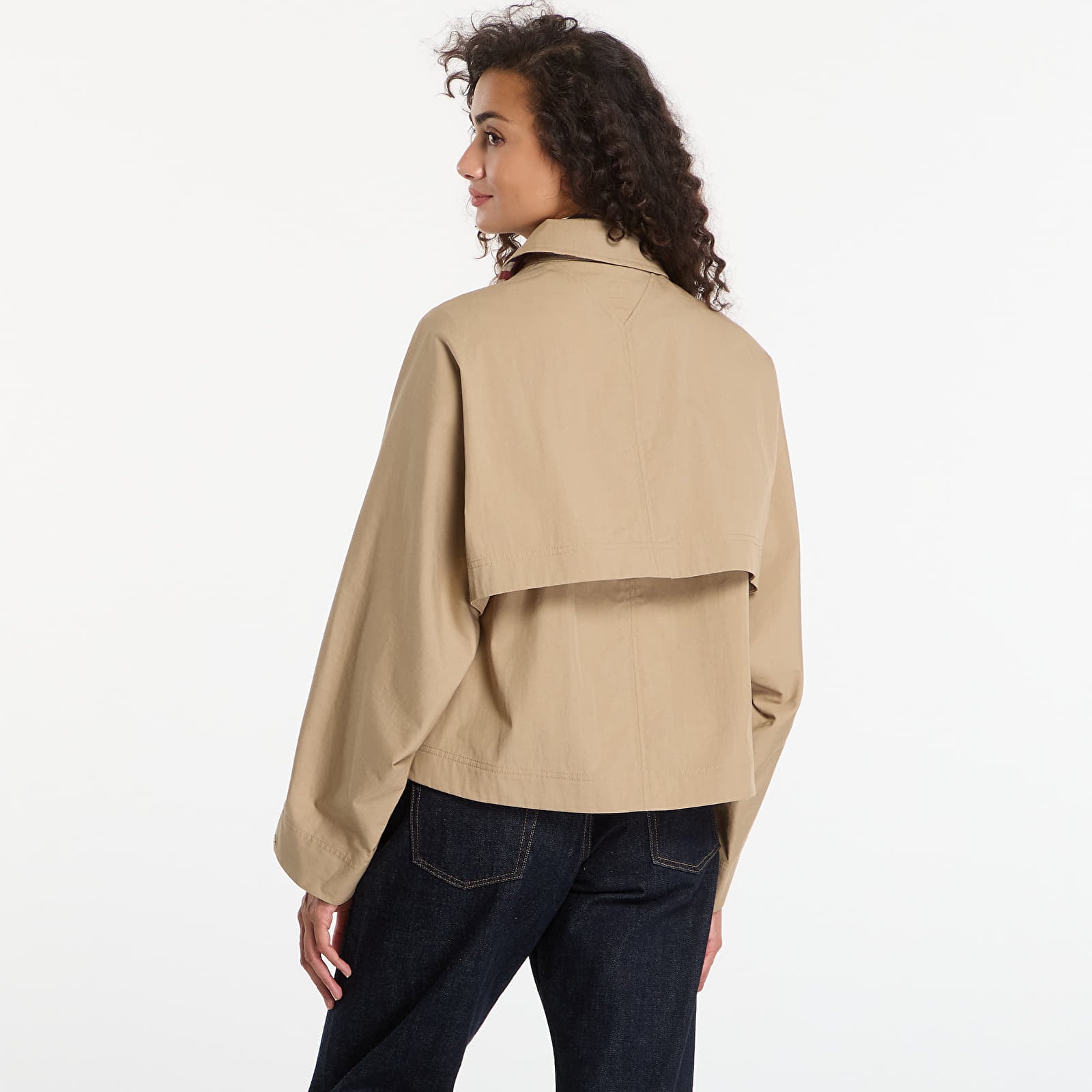 Jackets Tommy Hilfiger Cotton Short Jacket Camel