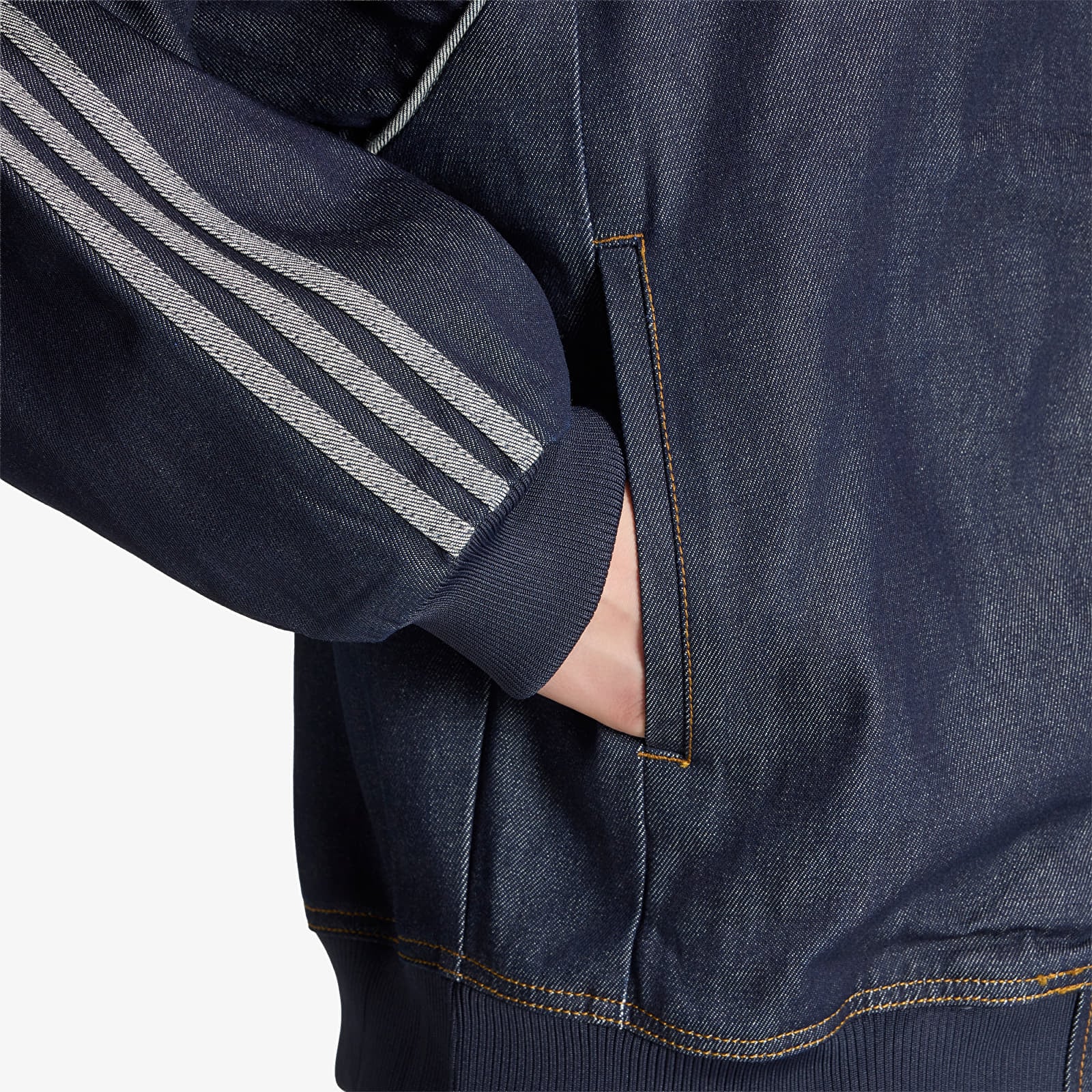 Herrenjacken adidas SST Adicolor Denim Tracktop Indigo Denim