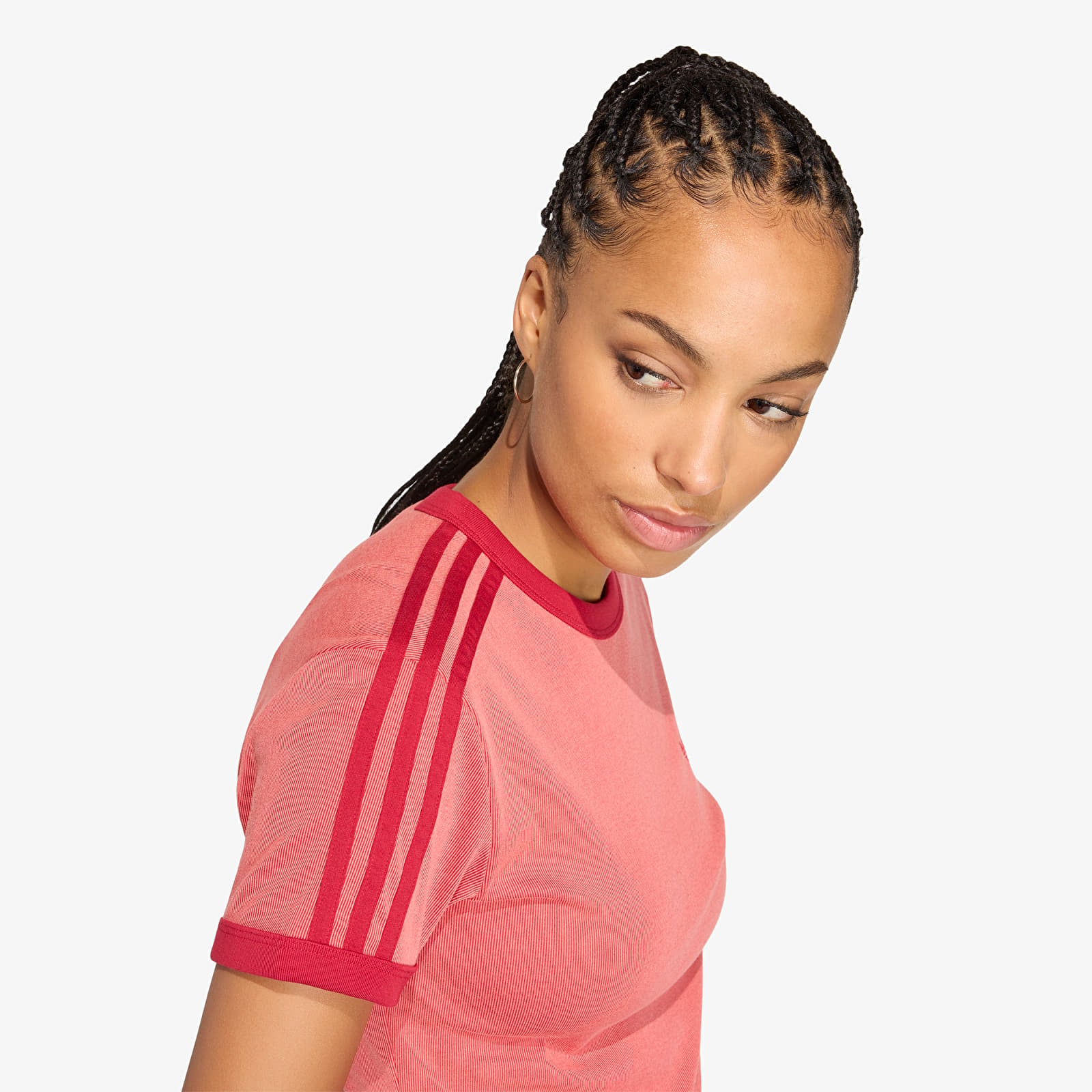 Women's T-shirts adidas Heather 3s Cali T-Shirt Team Victory Red/ Preloved Scarlet/ Team Victory Red