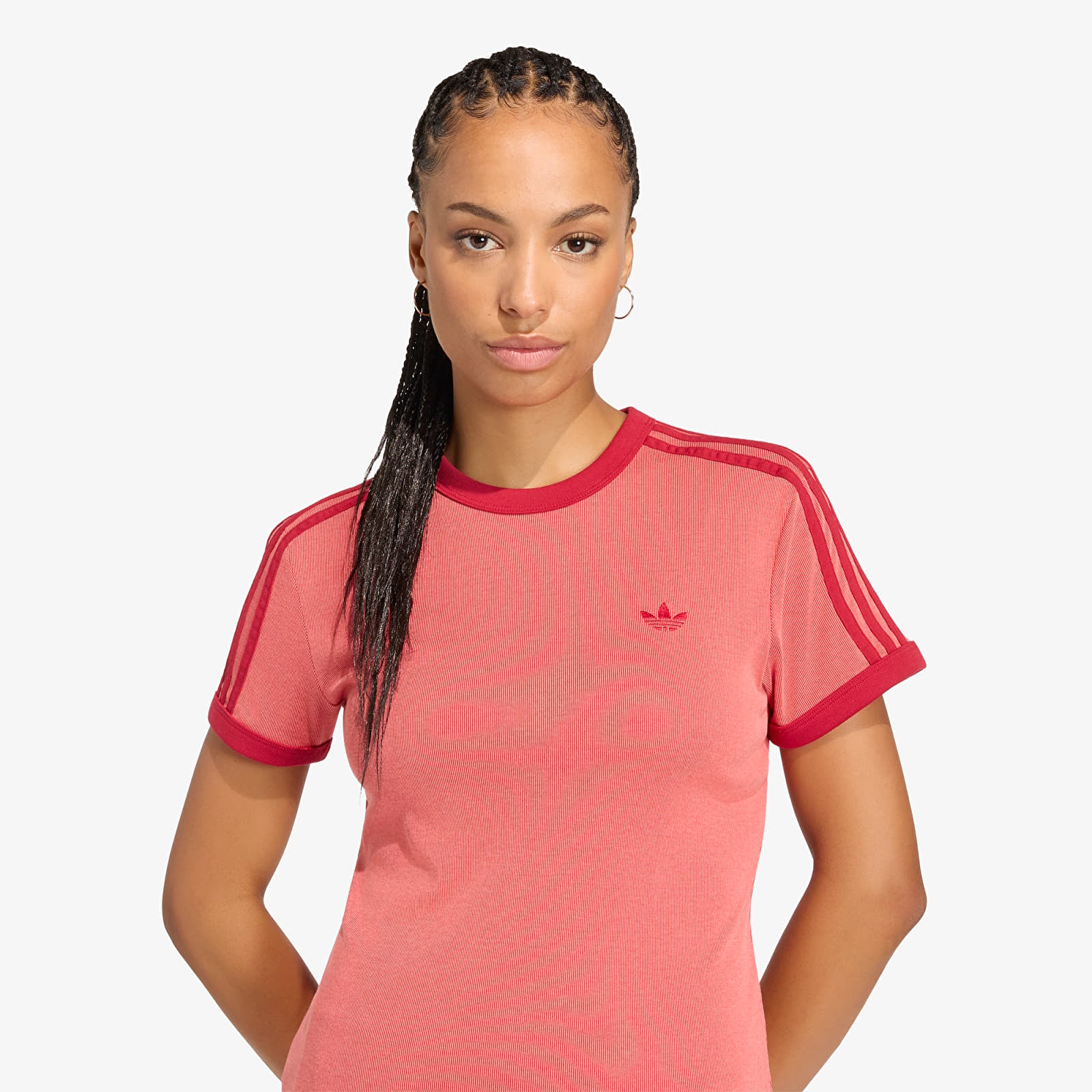 Women's T-shirts adidas Heather 3s Cali T-Shirt Team Victory Red/ Preloved Scarlet/ Team Victory Red