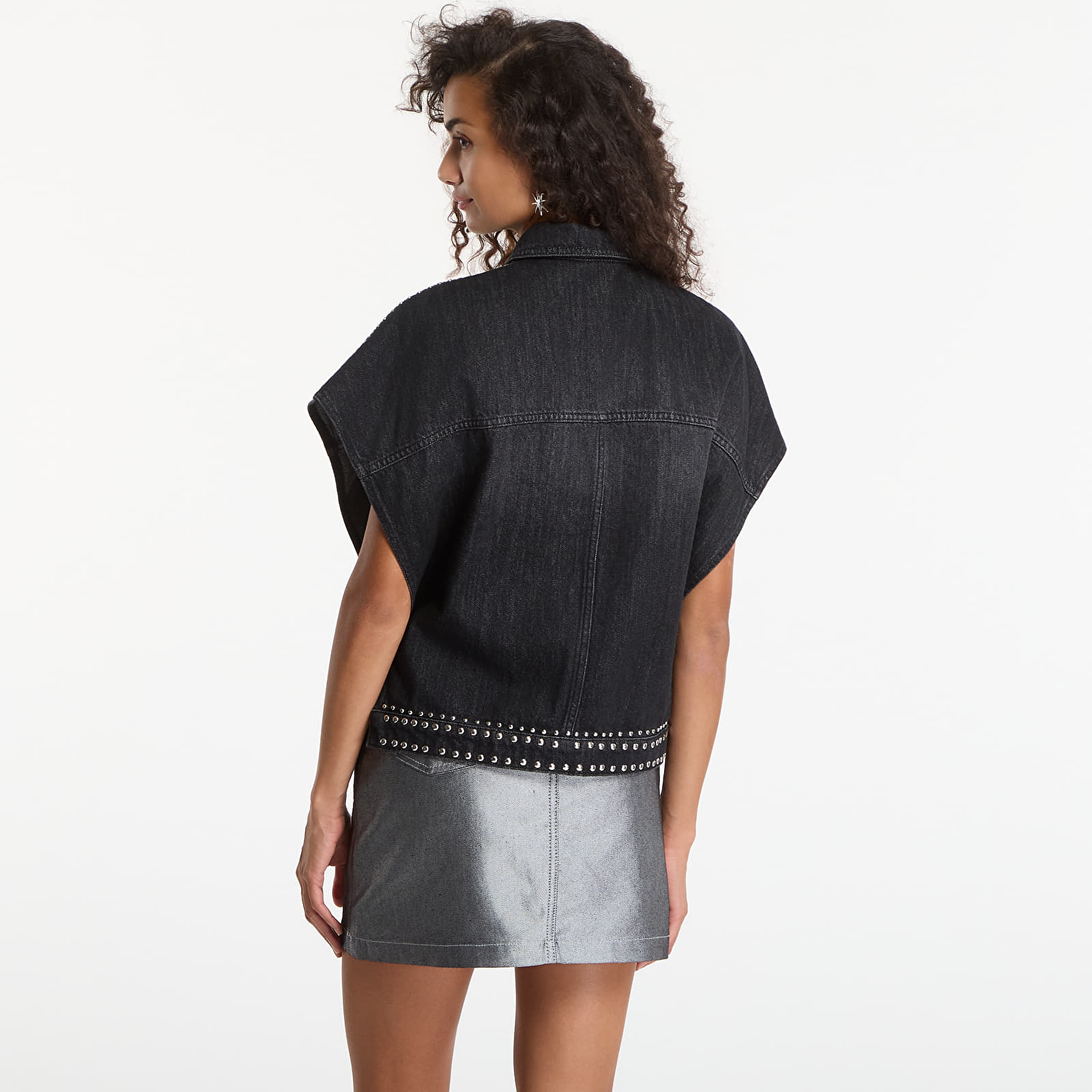Shirts AllSaints Alba Stud Ss Shirt Shadow Black