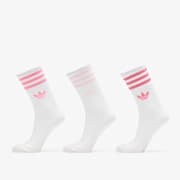 adidas 3-Stripes Crew Socks 3-Pack Bliss Pink/ Clear Pink/ Pink Fusion