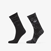 adidas Camo Crew Sock 2-Pack Carbon/ Black