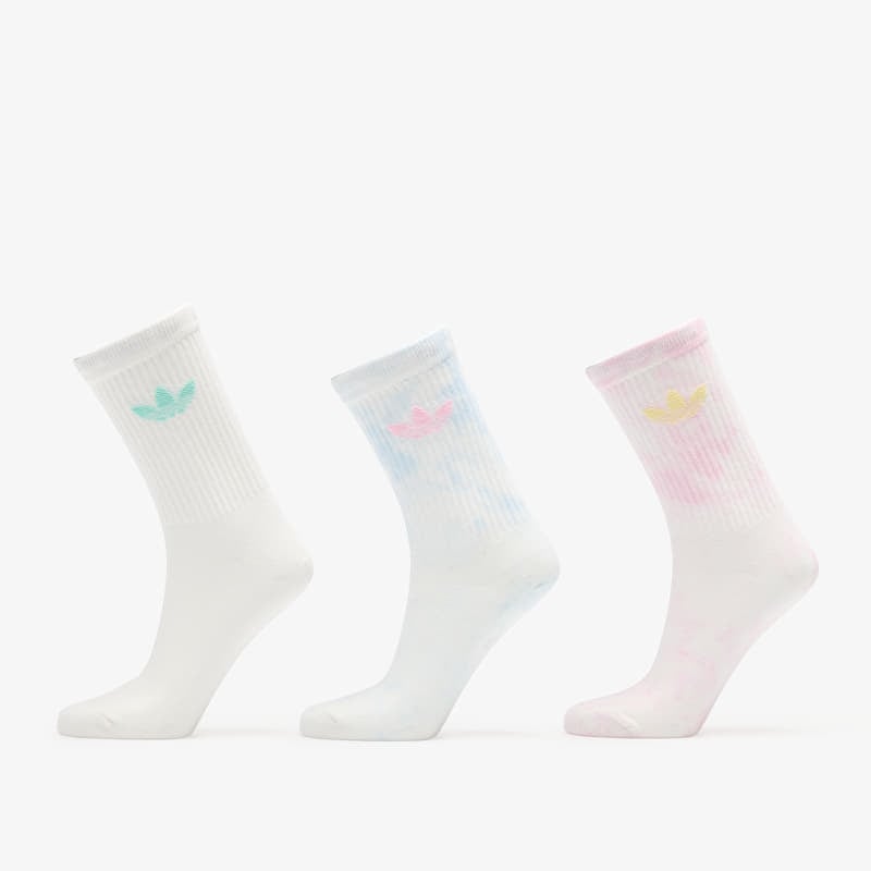adidas Tie Dye Crew Socks 3-Pack Off White/ Wonder Beige/ Dark Brown
