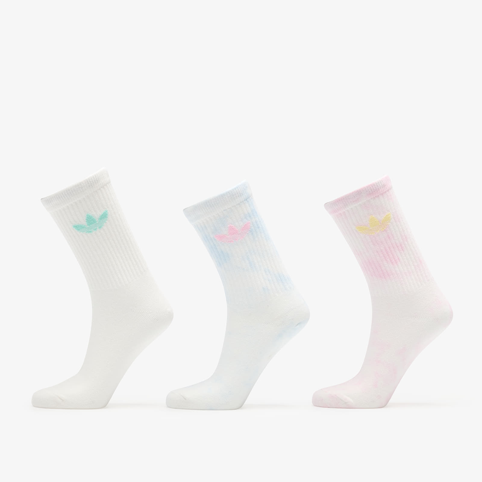 Herresokker adidas Tie Dye Crew Socks 3-Pack Off White/ Wonder Beige/ Dark Brown
