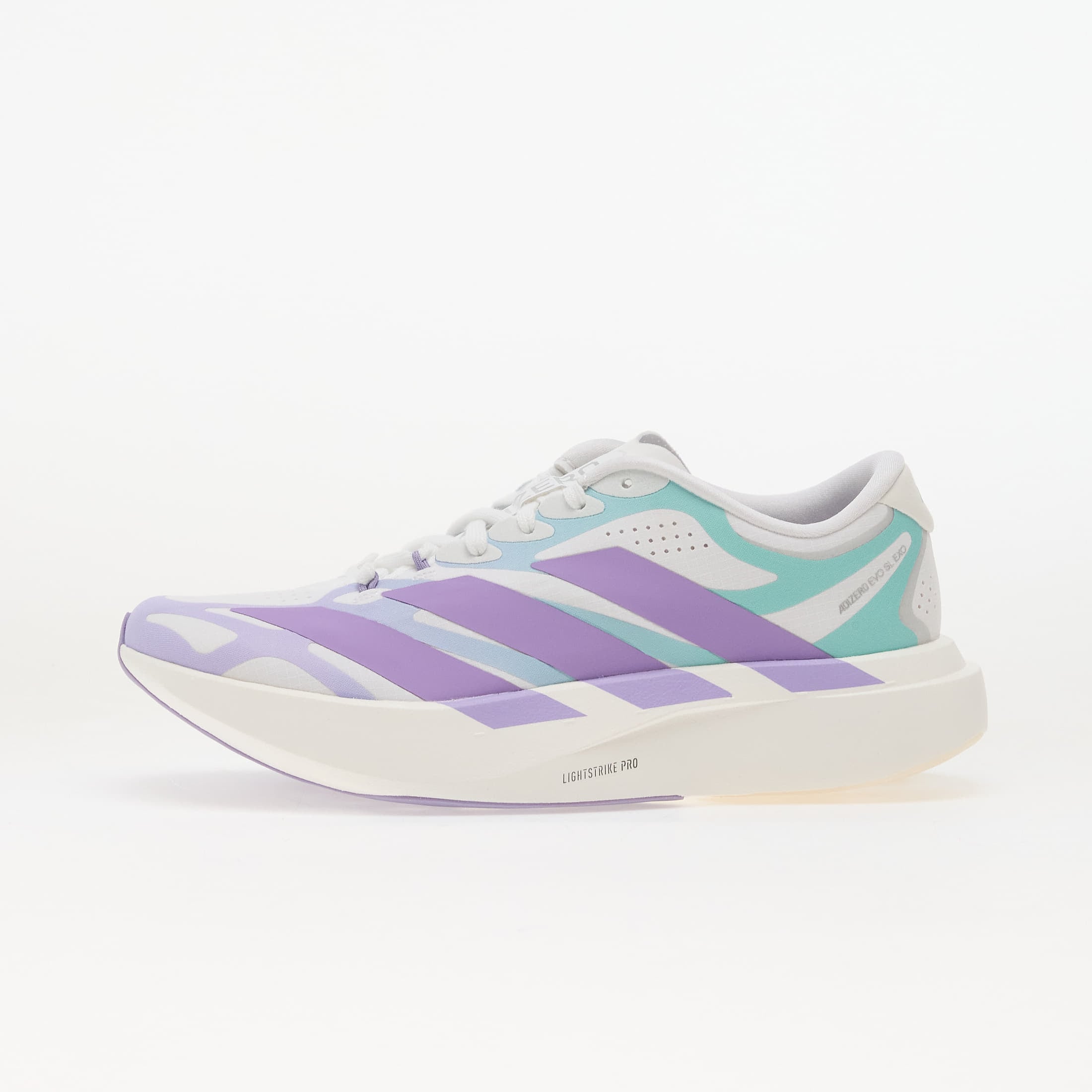 Сникърси adidas ADIZERO EVO SL Exo LIGHTSTRIKEPRO Running Ftwr White/ Violet Fusion/ Pulse Mint EUR 38