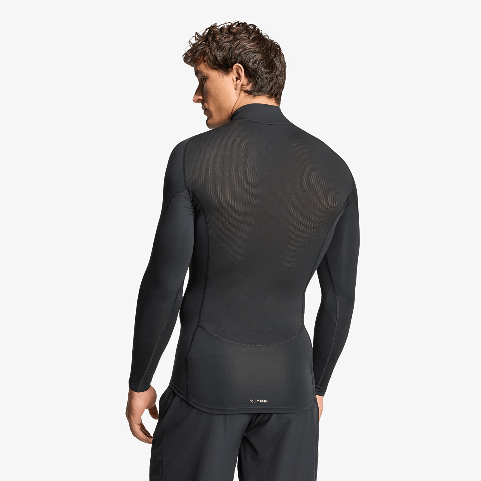 Miesten T-paidat adidas Techfit Compression Training Mock Neck Long Sleeve T-Shirt Black
