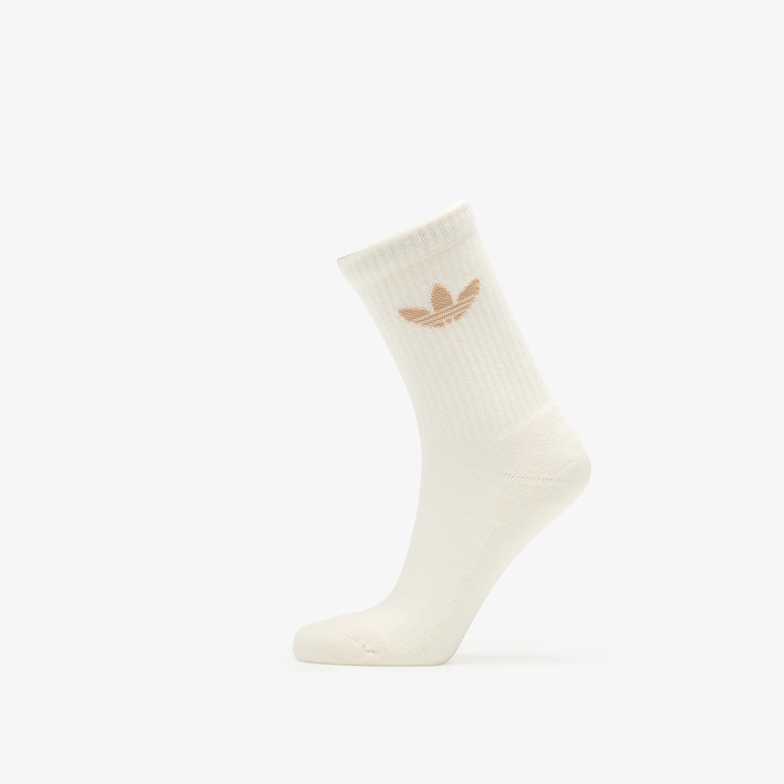 Pánské ponožky adidas Trefoil Cushion Crew Socks 6-Pack Cream White/ Wonder Quartz