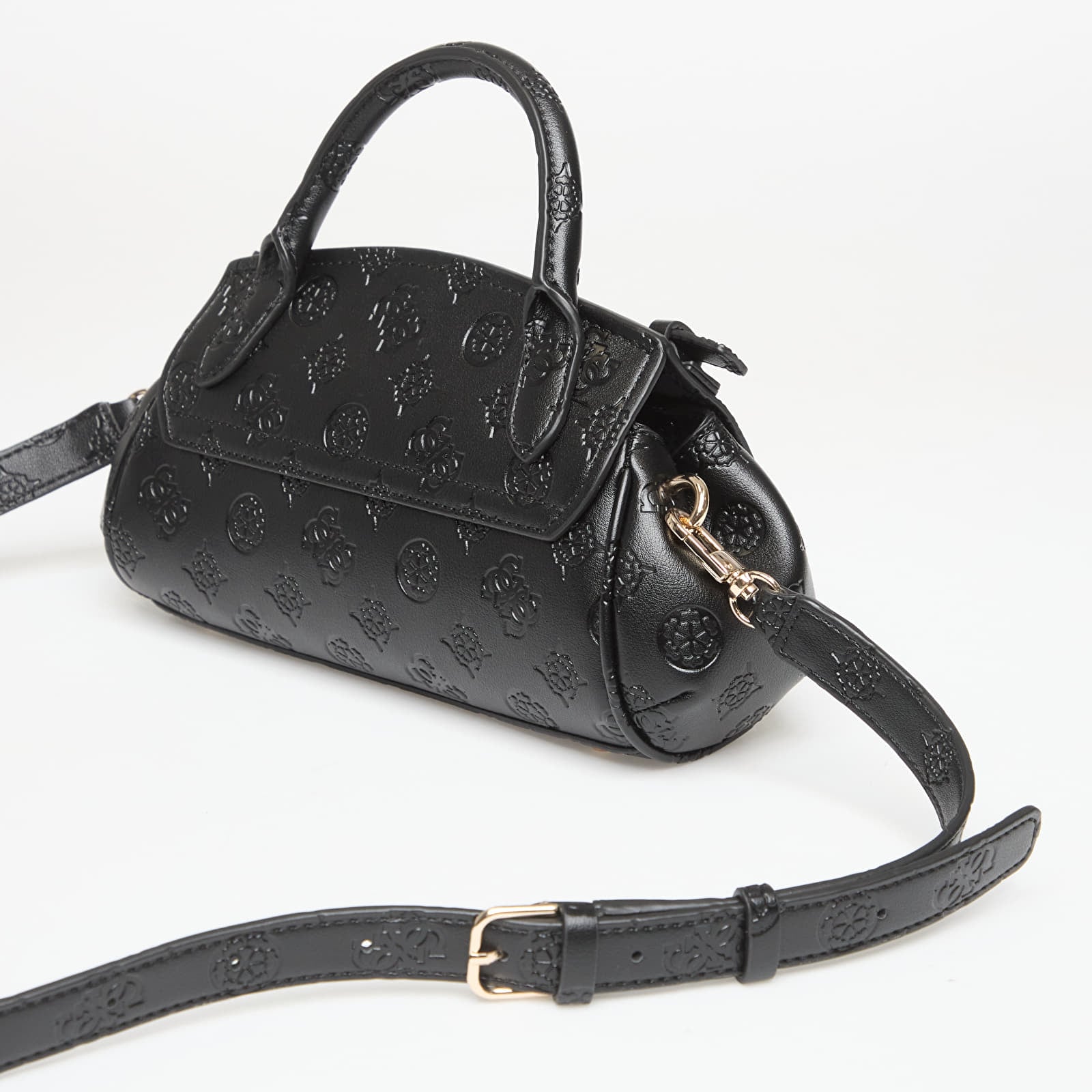 Handbags GUESS Diana Mini Top Handle Flap Black Logo