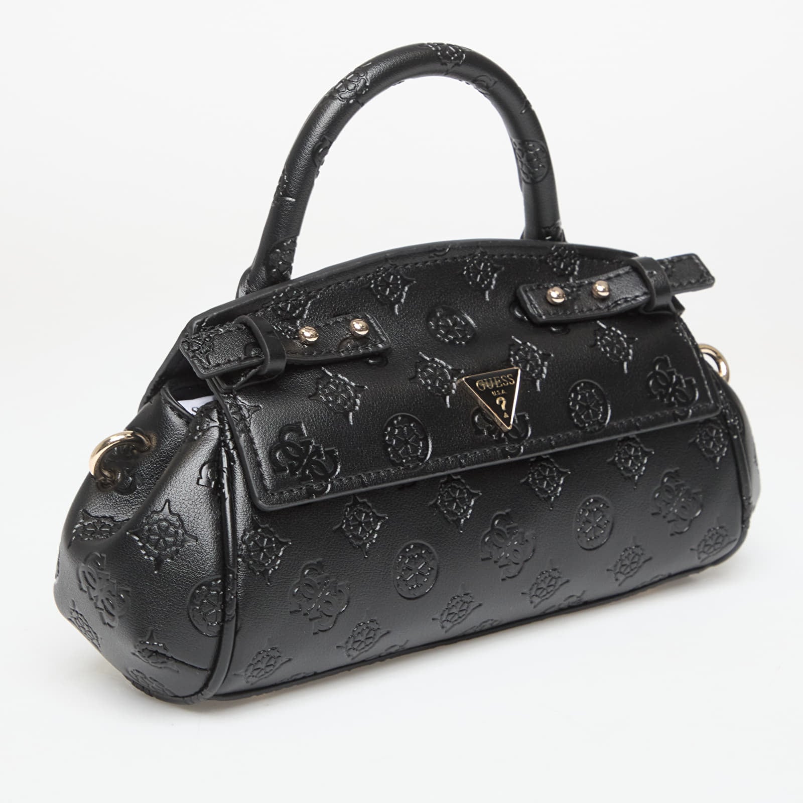Handbags GUESS Diana Mini Top Handle Flap Black Logo