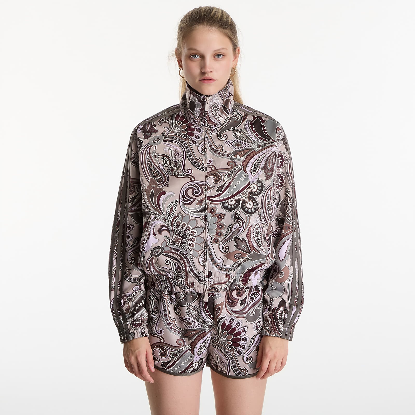 Női kabátok adidas Liberty London Firebird Satin Tracktop Multicolor/ Wonder Taupe
