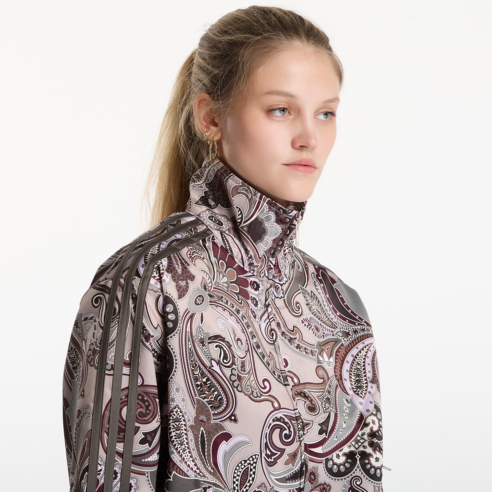 Női kabátok adidas Liberty London Firebird Satin Tracktop Multicolor/ Wonder Taupe
