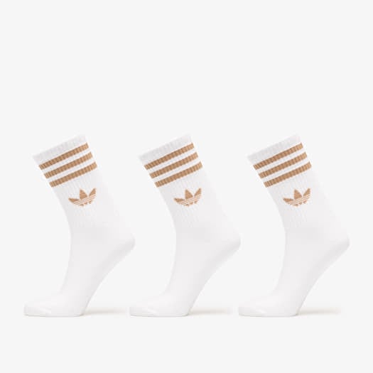 adidas 3-Stripes Crew Socks 3-Pack White/ Cardboard