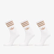 adidas 3-Stripes Crew Socks 3-Pack White/ Cardboard