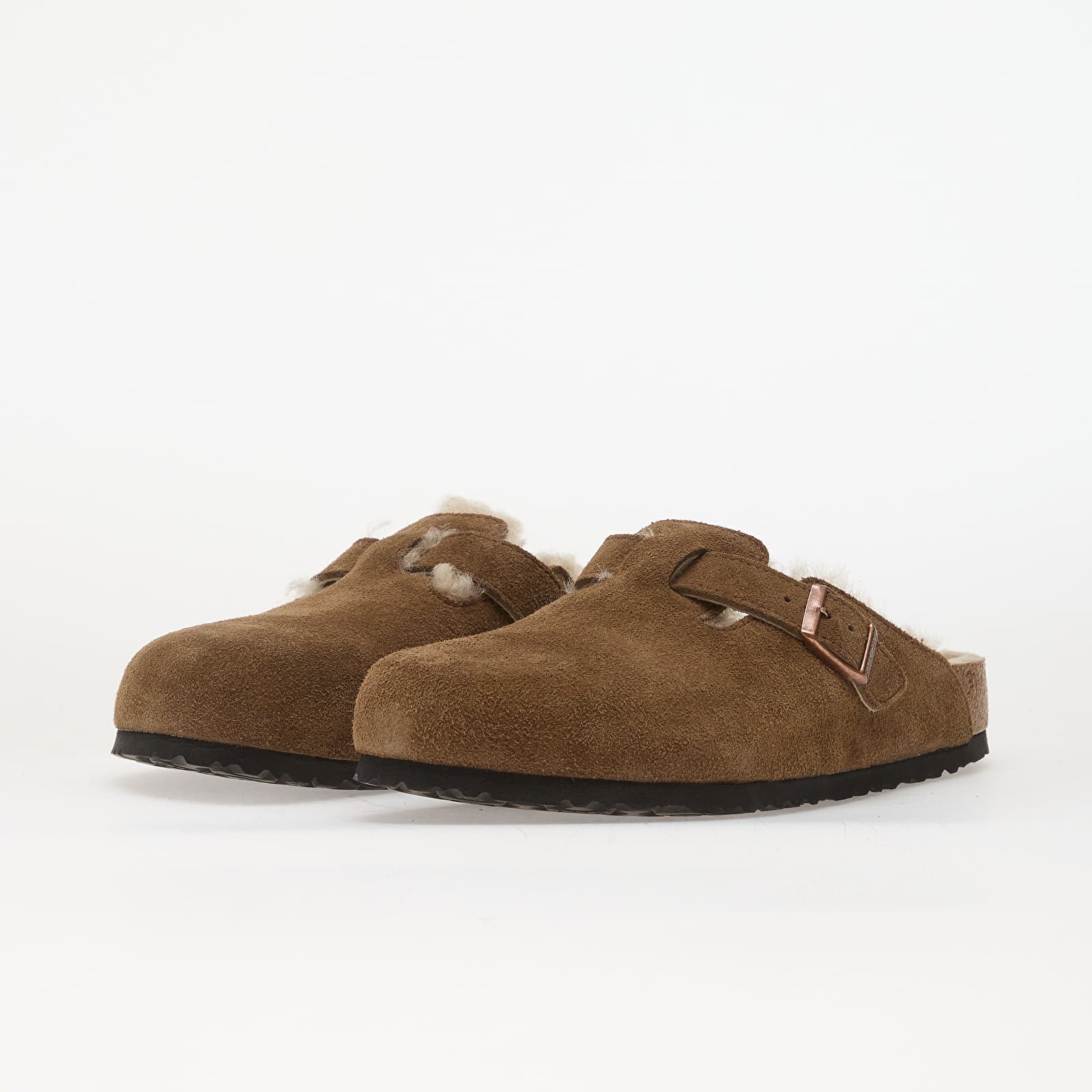 Vīriešu čības un apavi Birkenstock Boston Shear LEVE Dark Tea