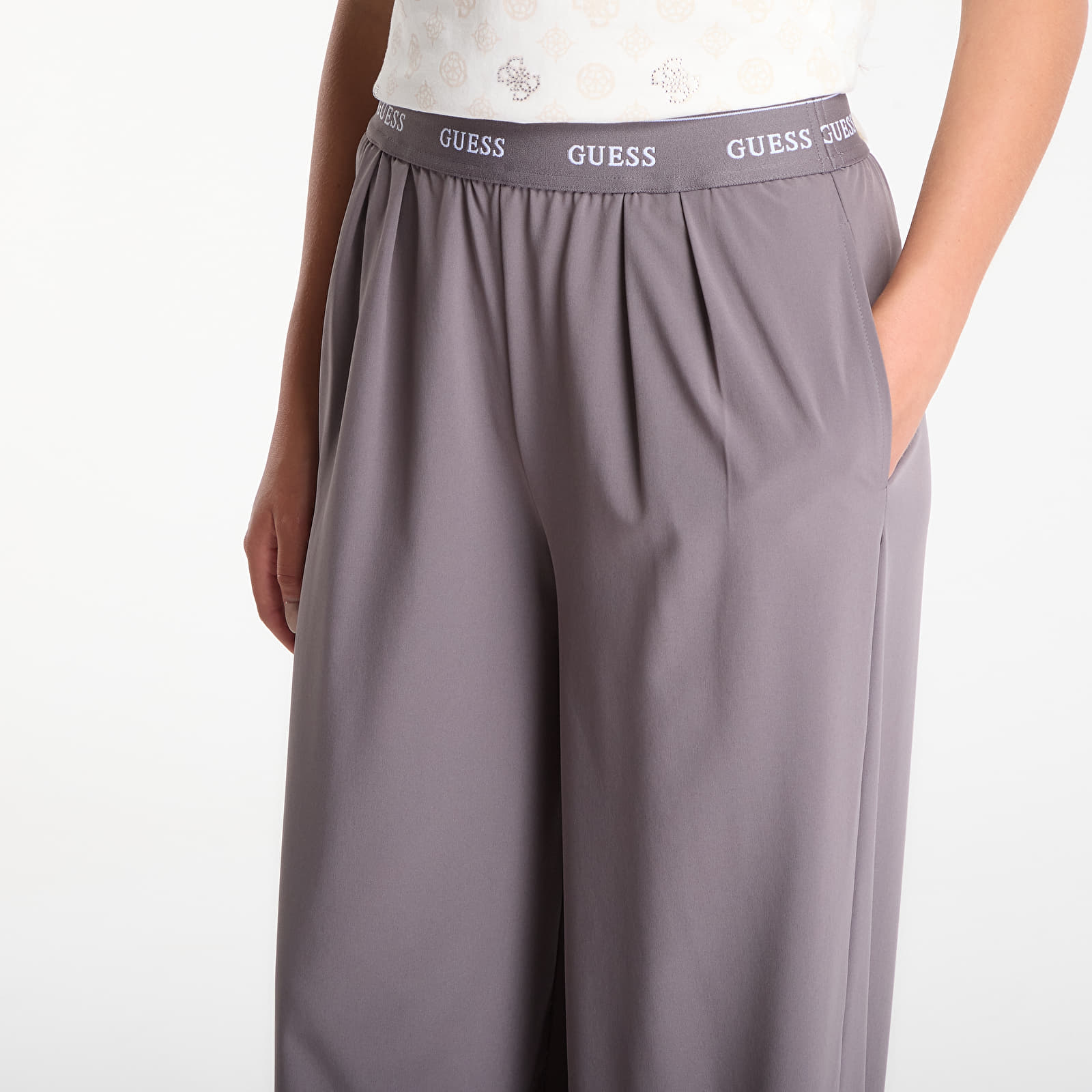 Hlače GUESS Selene Pants Purple Fog