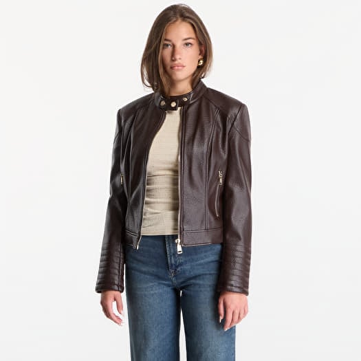 GUESS Marlene Caribou Pu Moto Jacket Chocco Brown