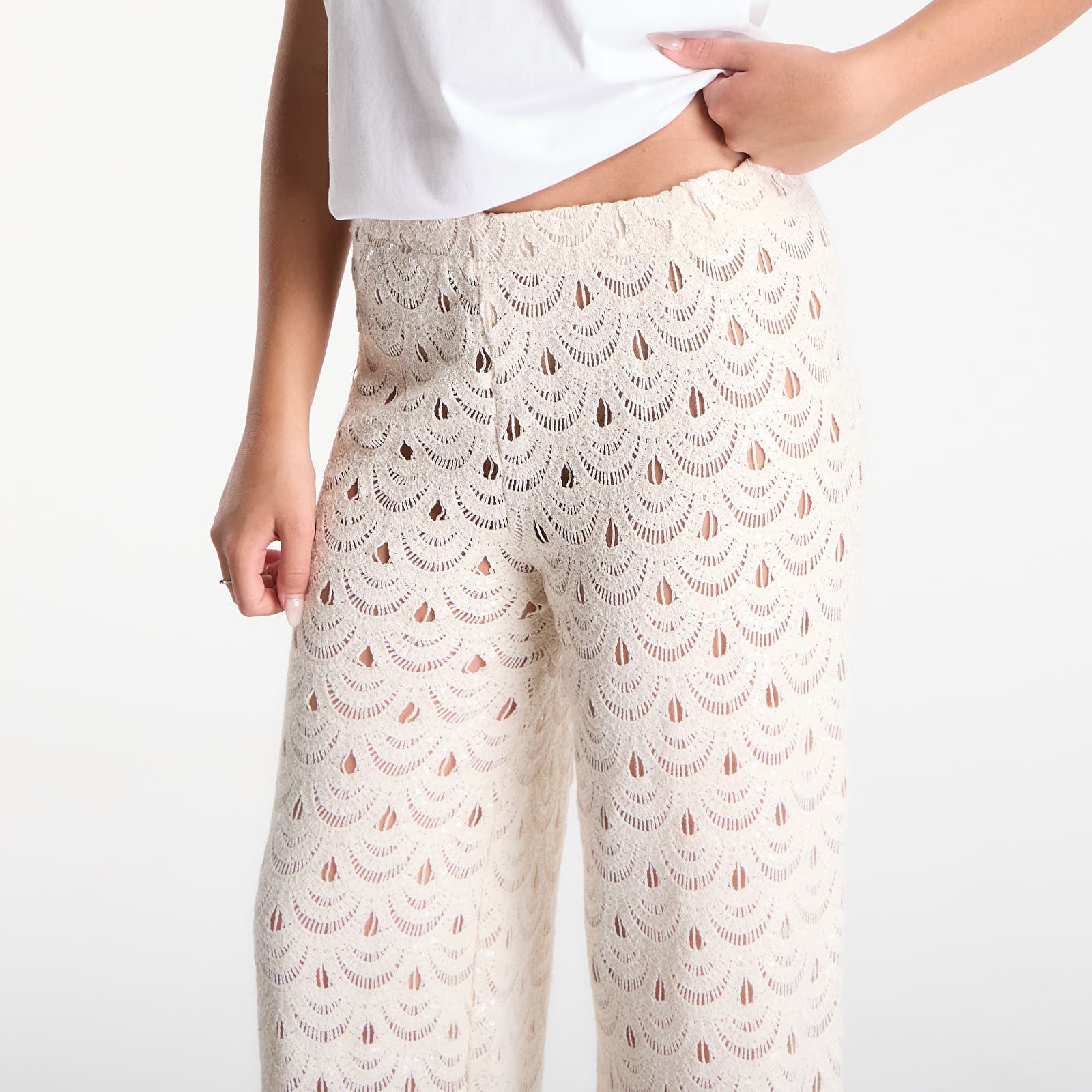 Pants MC2 Saint Barth Inez Pant Crochet Shell Paillettes