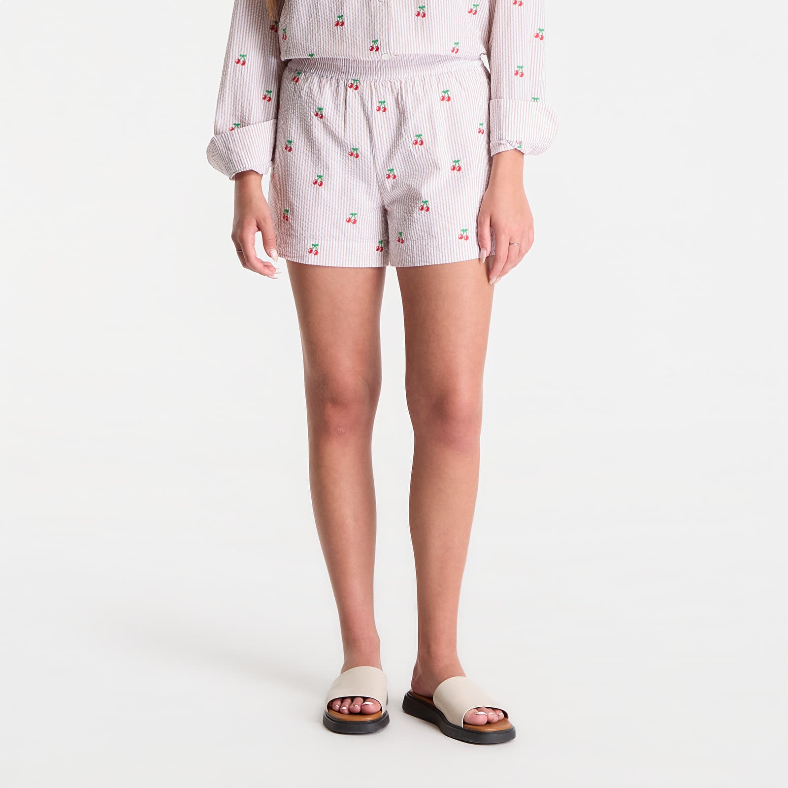 Korte broeken MC2 Saint Barth Meave Short Pant Seersucker Stripes V Cherry