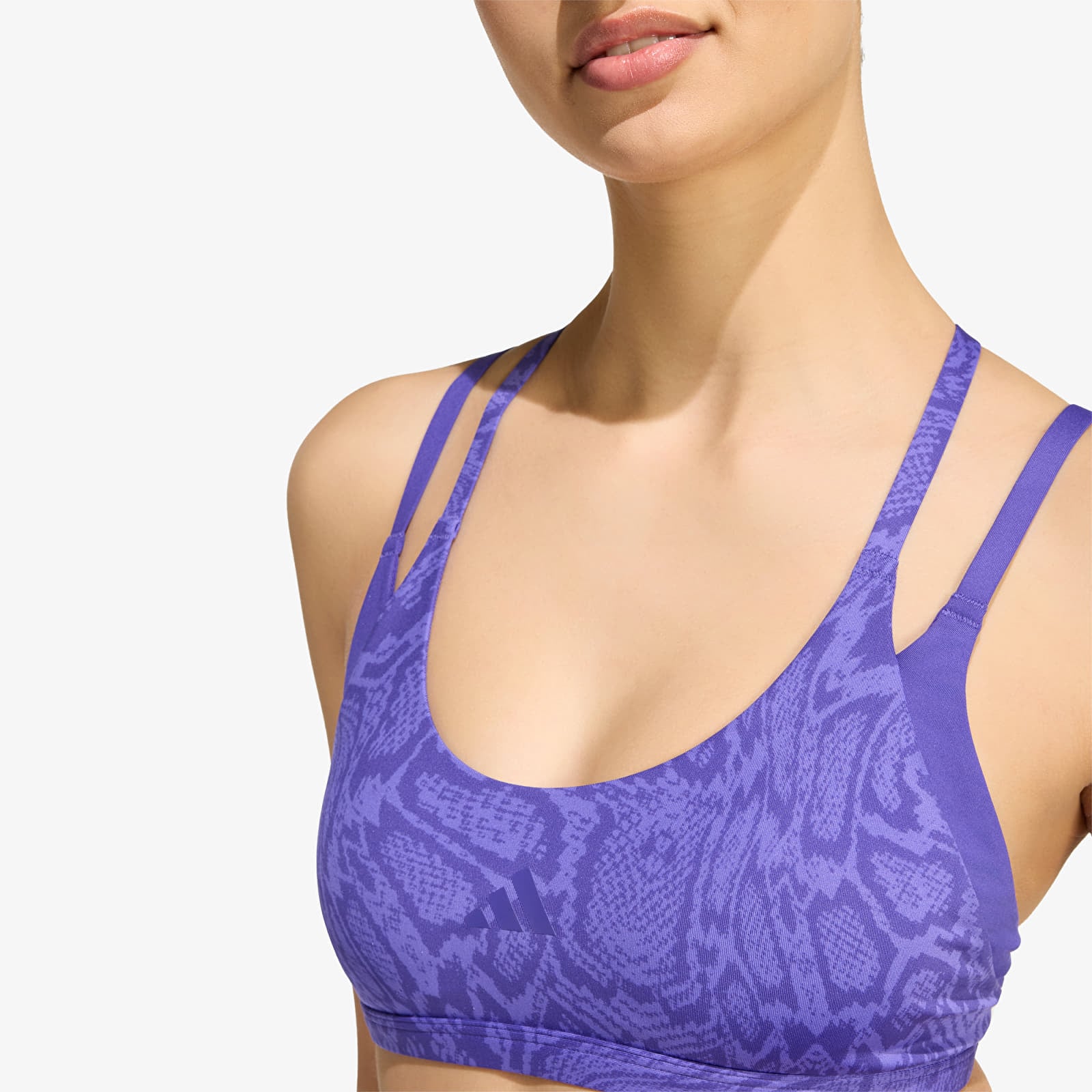 Soutien-gorge  adidas Optime Workout Snake Strappy Light Support Bra Solar Purple/ Pure Purple