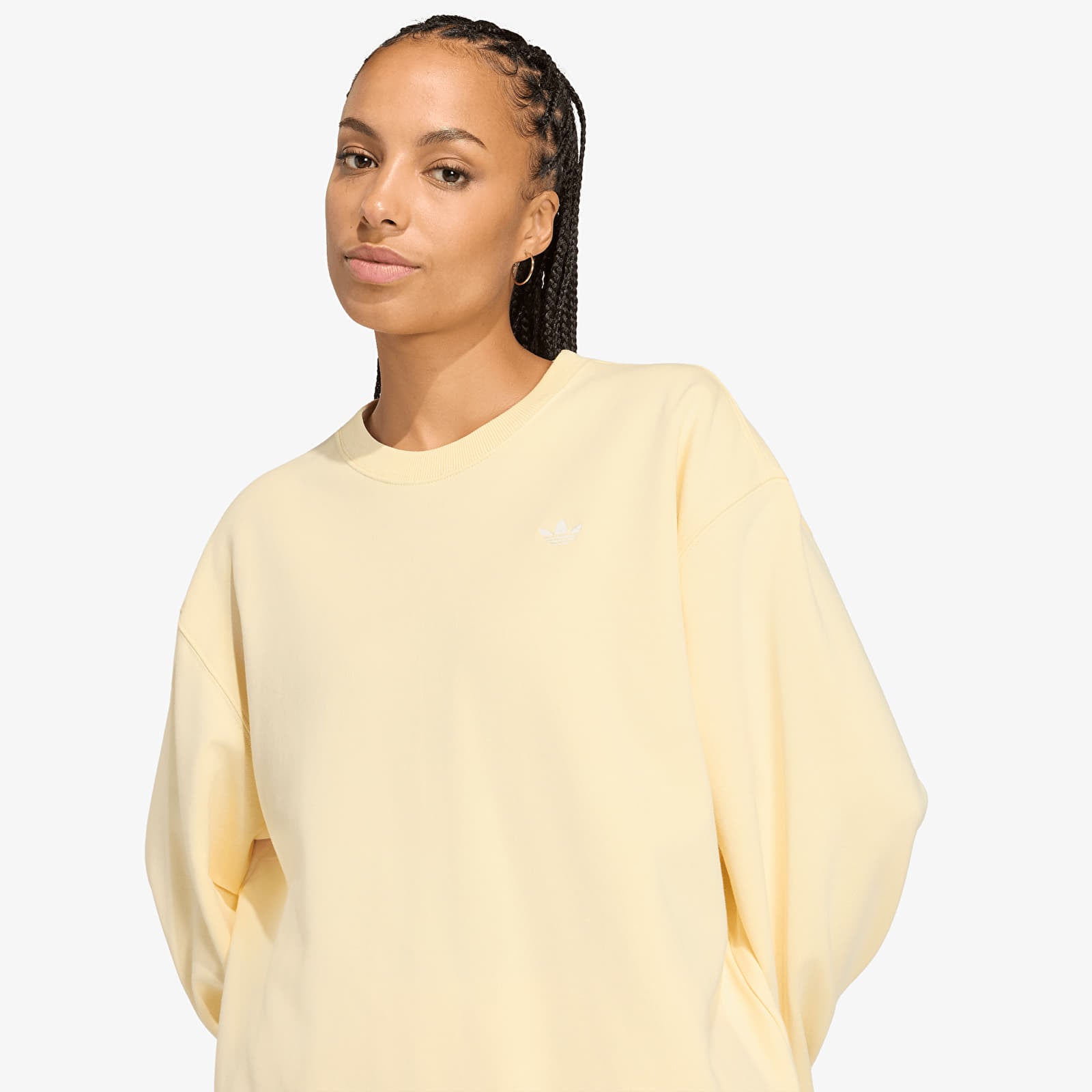 Hettegensere og sweatshirts adidas Essentials Crew Long French Terry Sweatshirt Warm Vanilla
