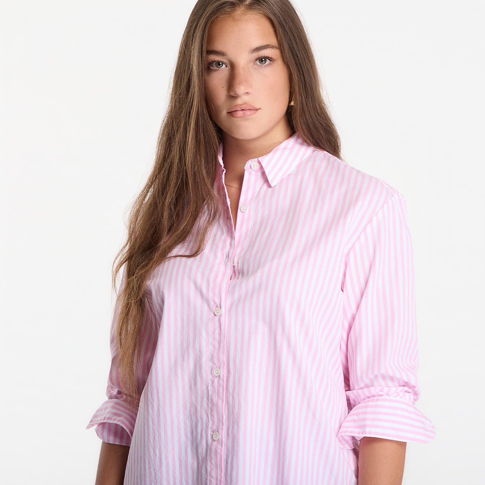 Сорочки MC2 Saint Barth Brigitte Embry Shirt Cotton Stripes V Snoopy Bonjour