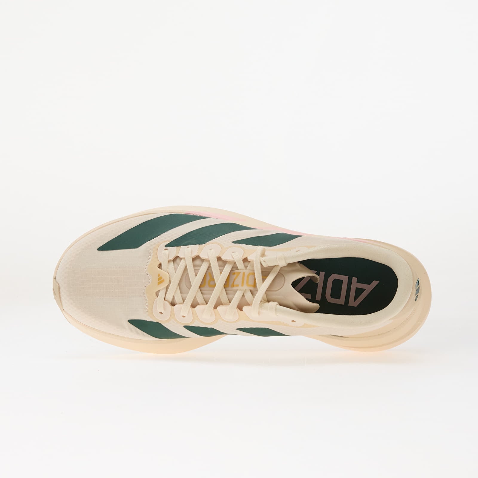 Naisten lenkkarit ja kengät adidas ADIZERO EVO SL Woven LIGHTSTRIKEPRO Running Wonder White/ Collegiate Green/ Clear Pink