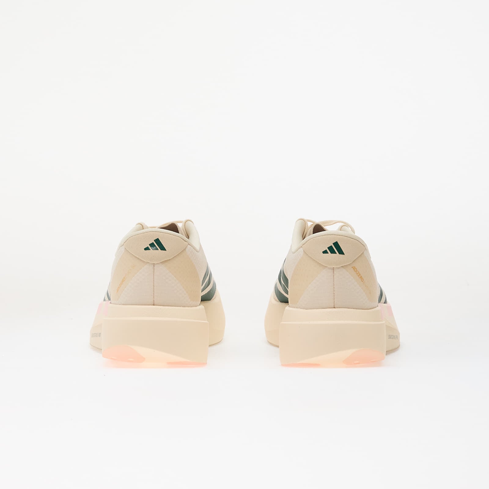 Naisten lenkkarit ja kengät adidas ADIZERO EVO SL Woven LIGHTSTRIKEPRO Running Wonder White/ Collegiate Green/ Clear Pink