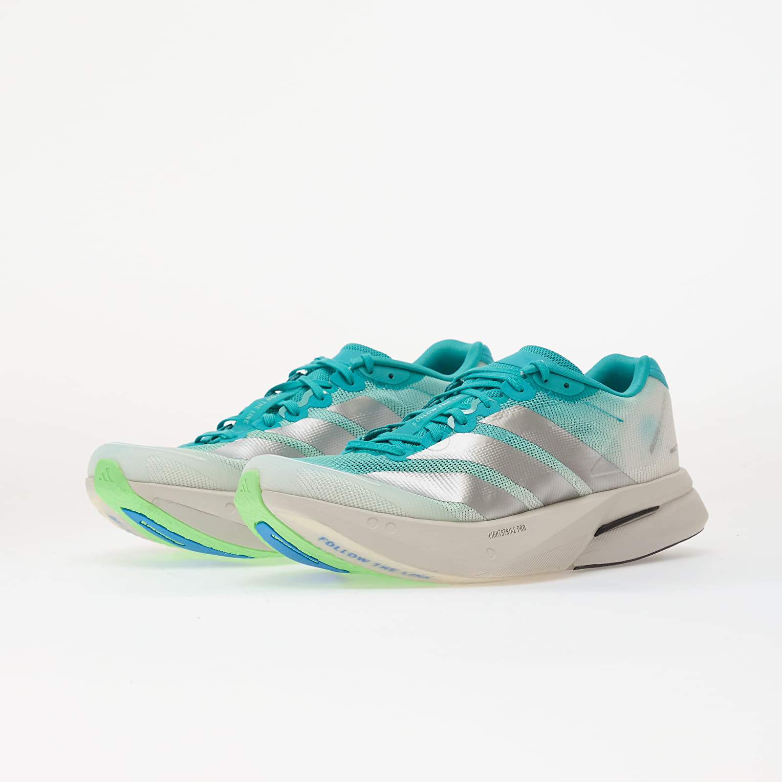 Naisten lenkkarit ja kengät adidas ADIZERO Boston 13 Running Hi-Res Aqua/ Matte Silver/ Grey One