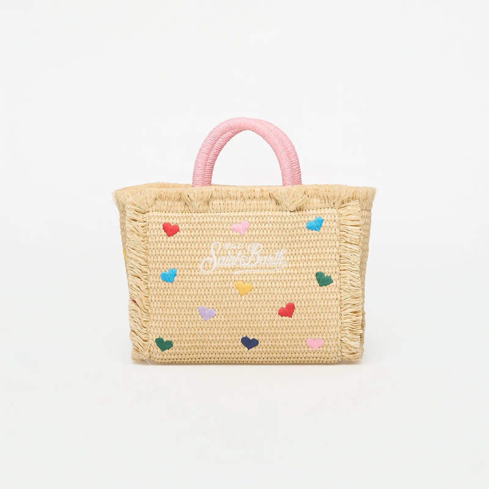Τσάντες MC2 Saint Barth Vanity Mini Straw N Bag Mini Hearts Col