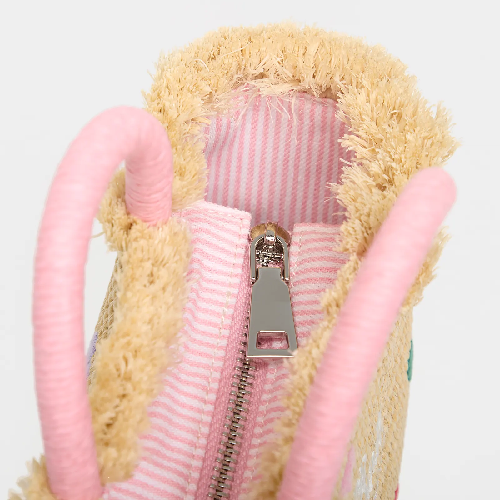 Τσάντες MC2 Saint Barth Vanity Mini Straw N Bag Mini Hearts Col