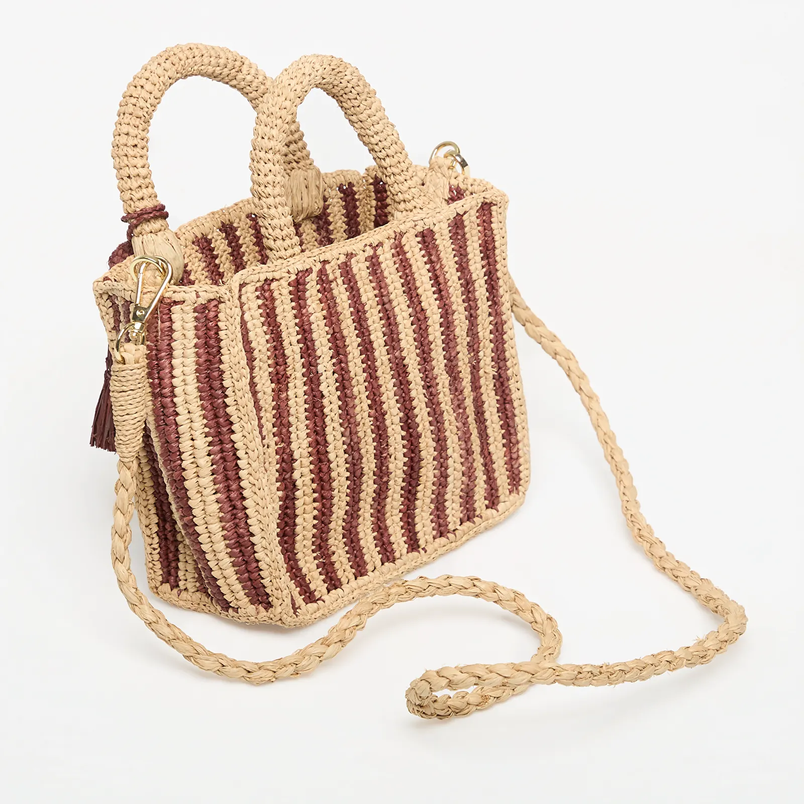 Kabelky MC2 Saint Barth Vanity Mini Raffia Bag Stripes Mini V