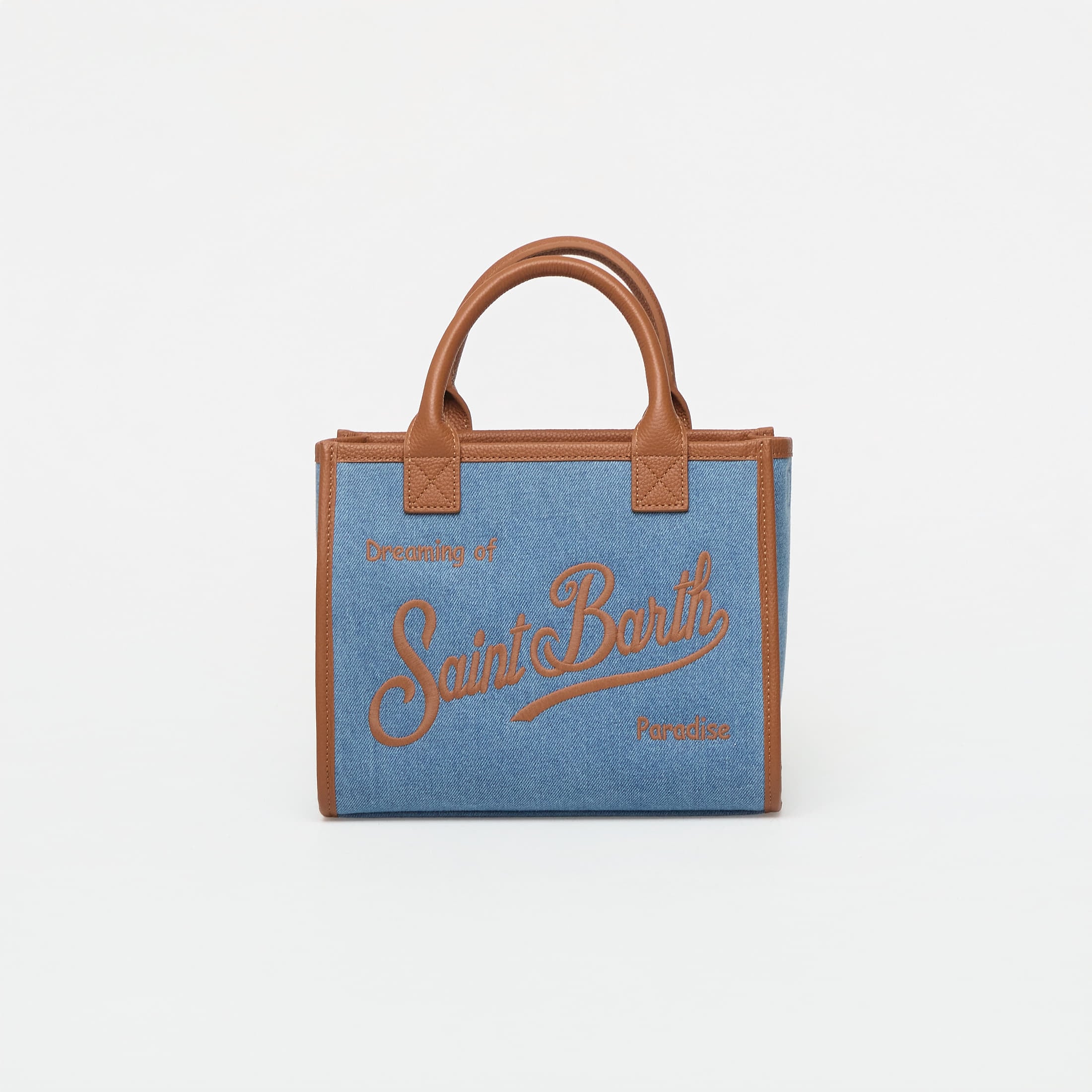 MC2 Saint Barth Vanity Bag Midi Bag Denim Grain Leather Universal 359$