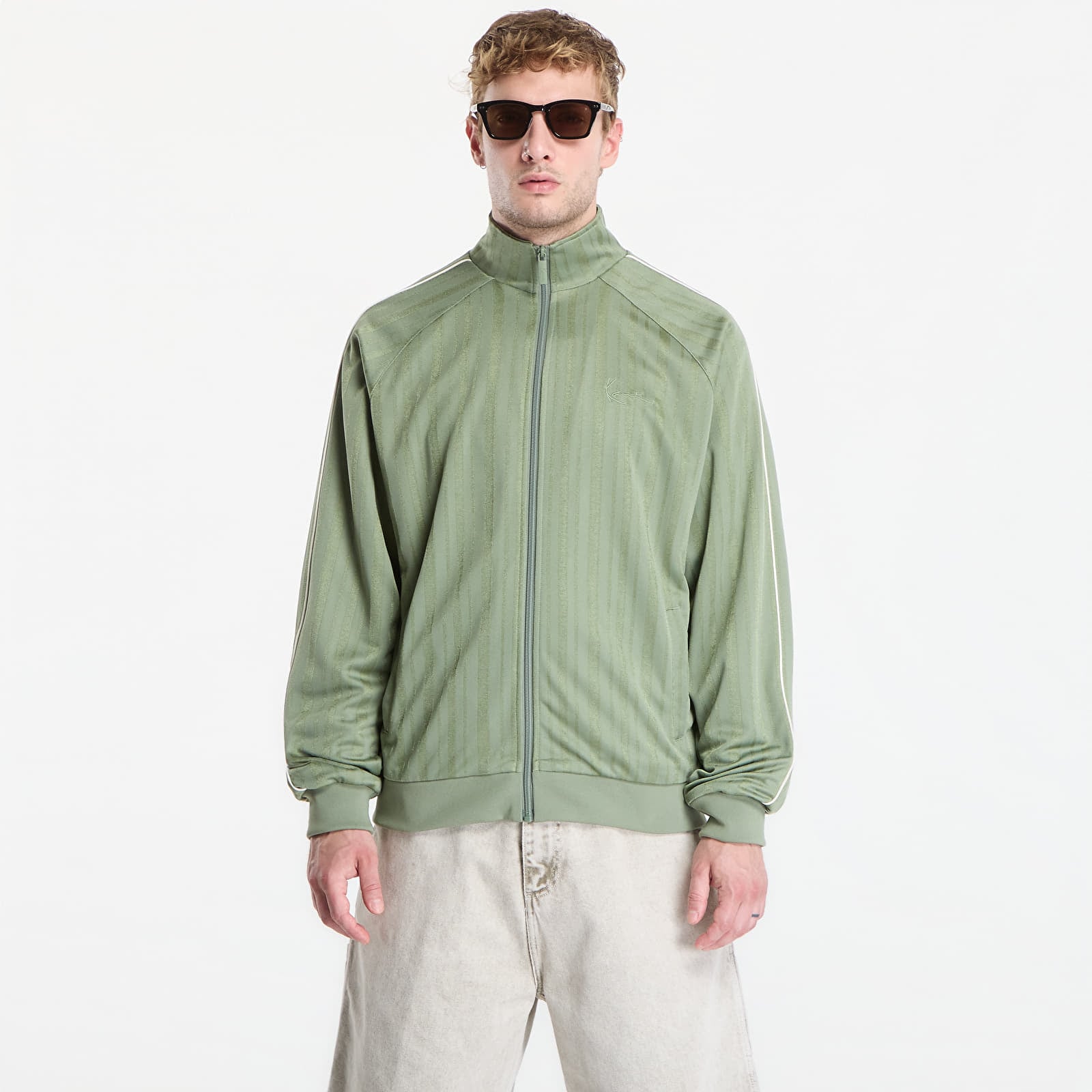 Jackets Karl Kani Signature Shadow Stripe Trackjacket Green