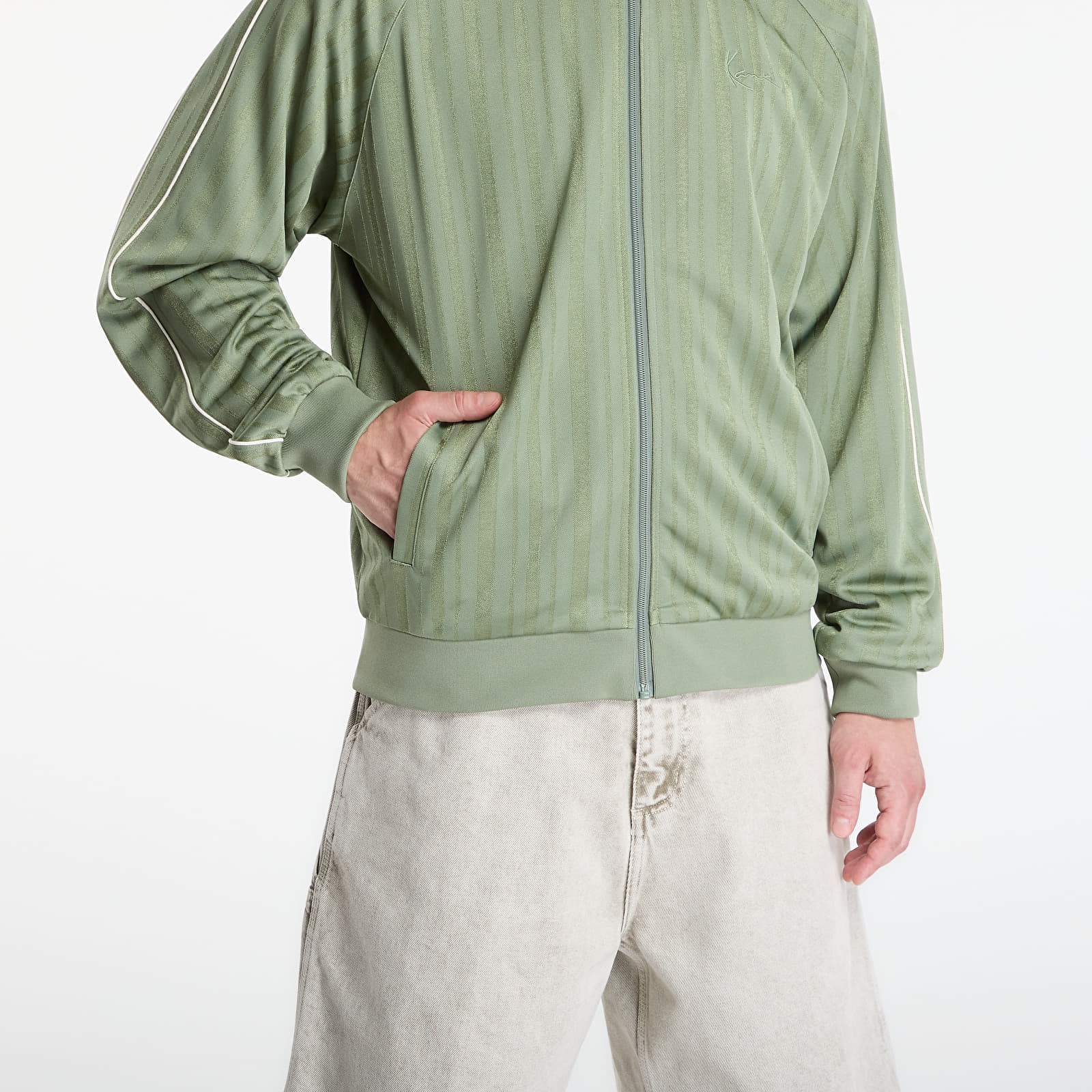 Jackets Karl Kani Signature Shadow Stripe Trackjacket Green
