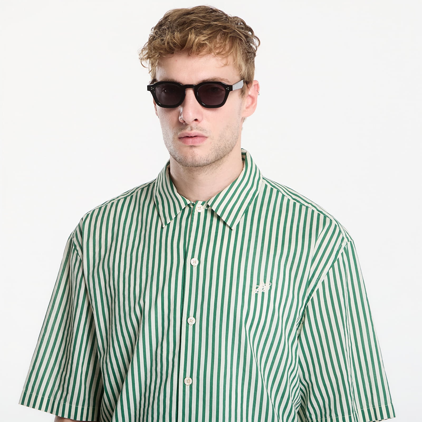 Chemises AllSaints Chopin Ss Shirt White/ Green