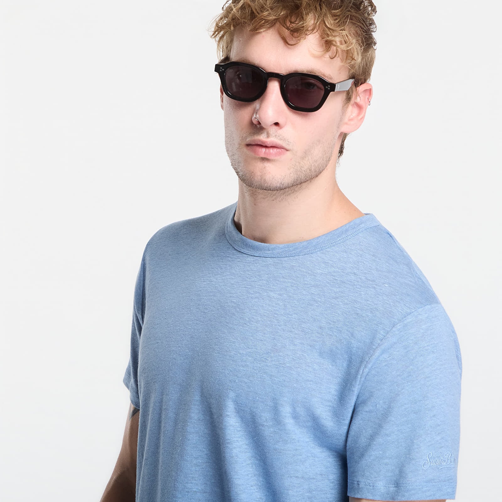 T-shirts MC2 Saint Barth Ecstasea N T-Shirt Linen Dusty Blue