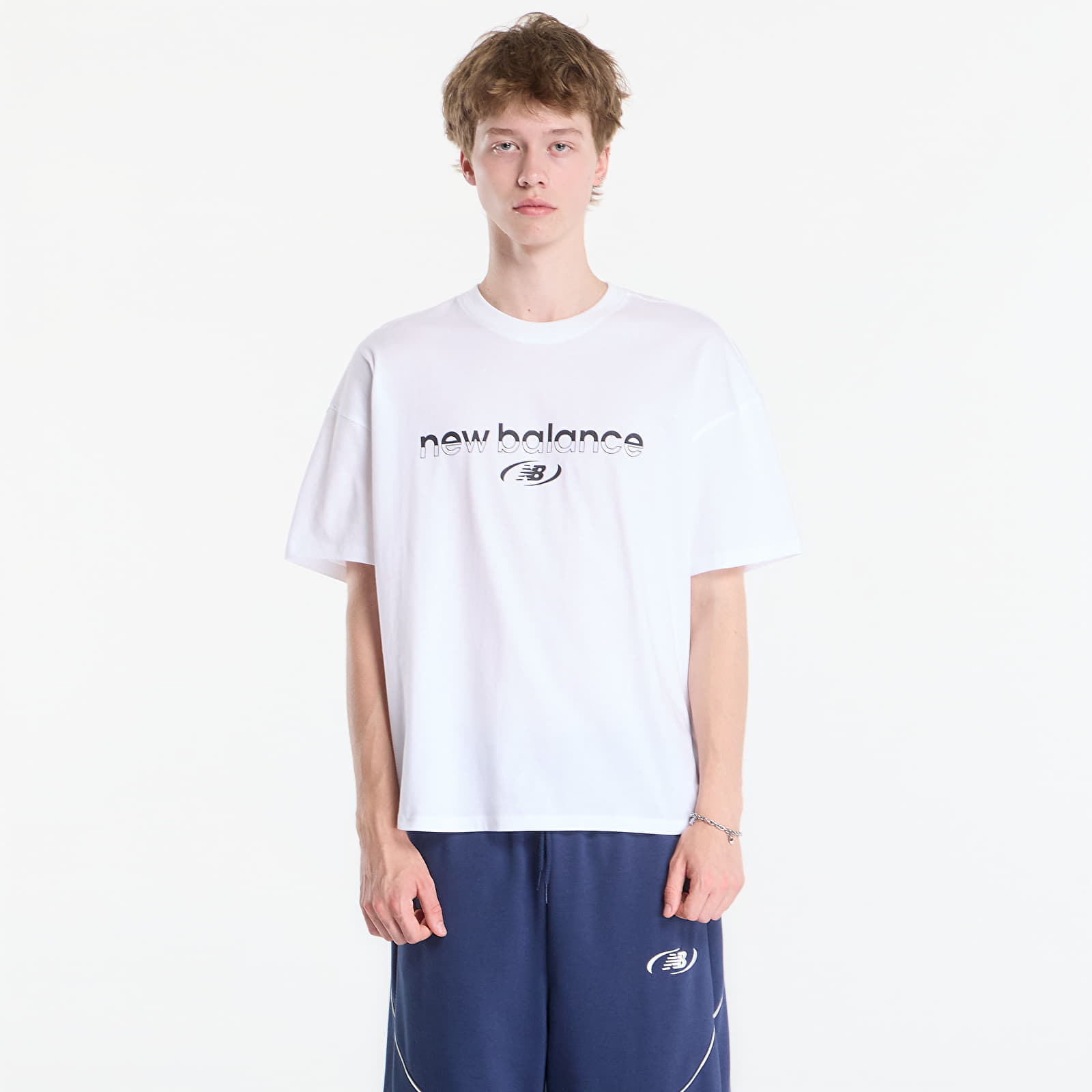 Heren T-shirts New Balance Trackside T-Shirt White