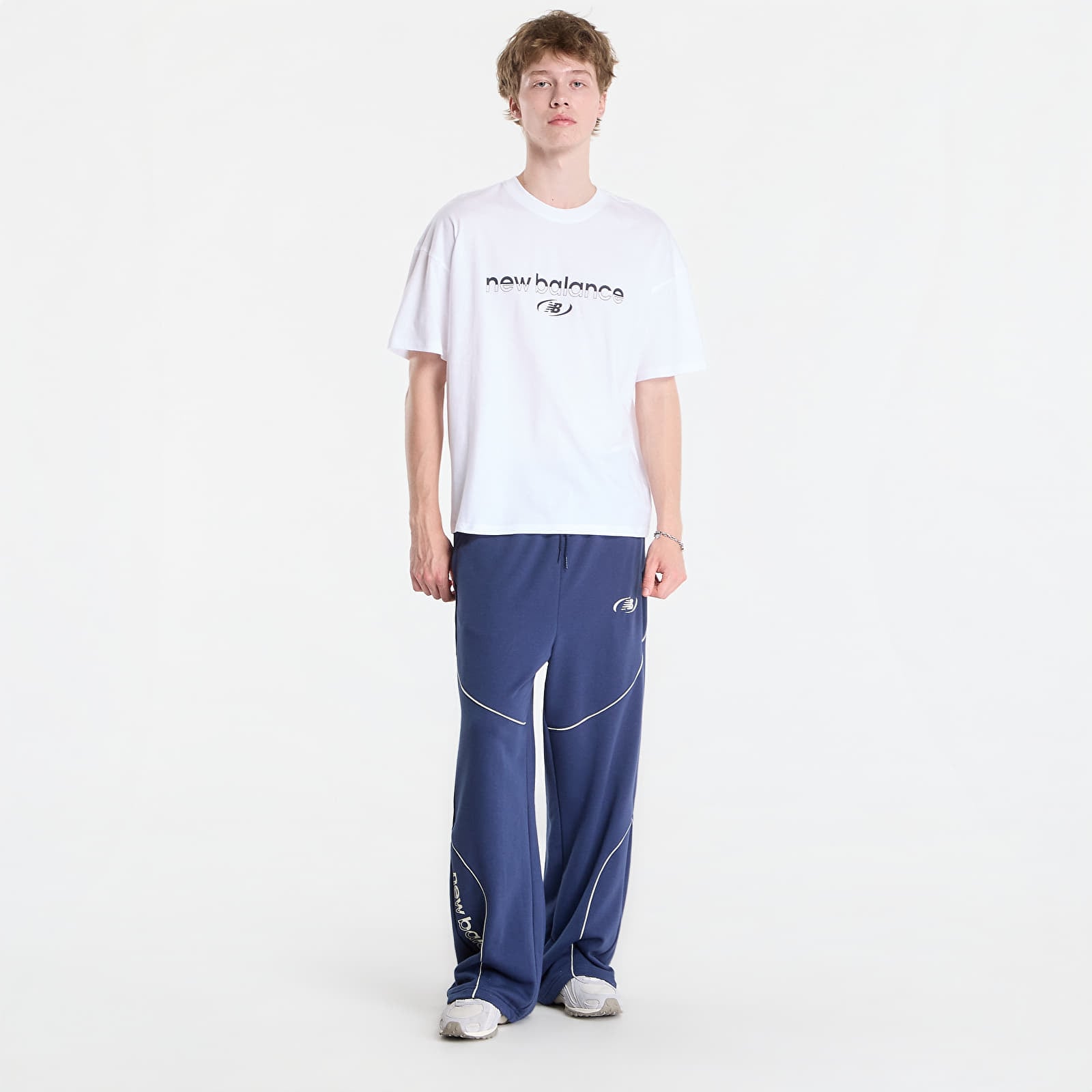 Heren T-shirts New Balance Trackside T-Shirt White