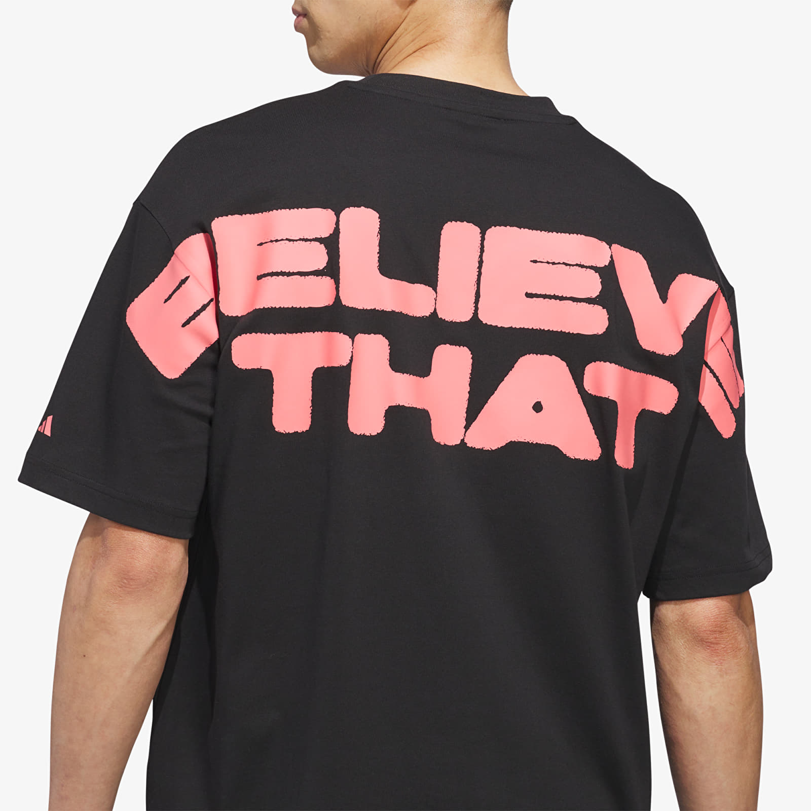 T-Shirts Männer adidas Anthony Edwards Believe That Tee Black/ Solar Turbo