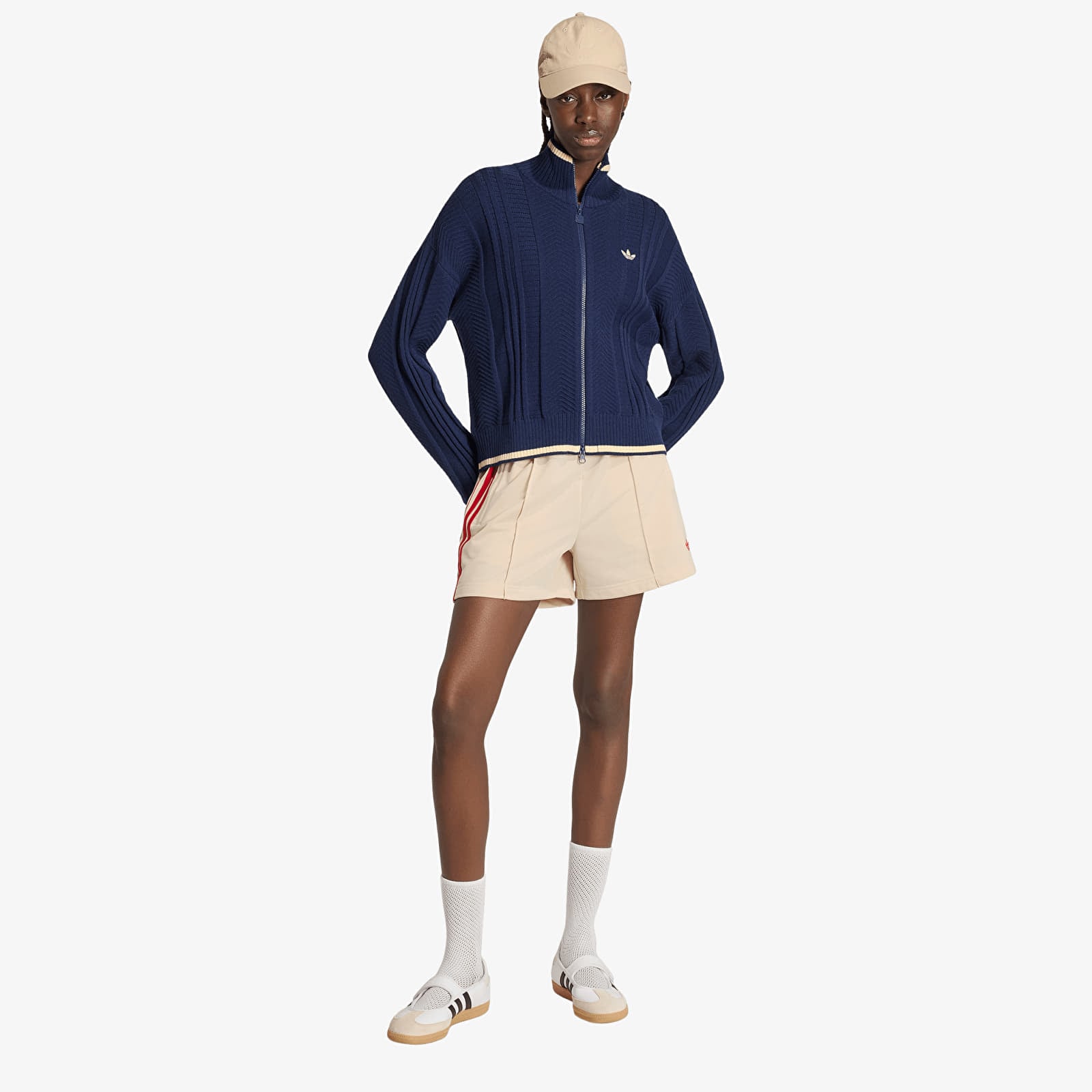 Women's Sweaters adidas Cable Knit Firebird Track Top Night Indigo