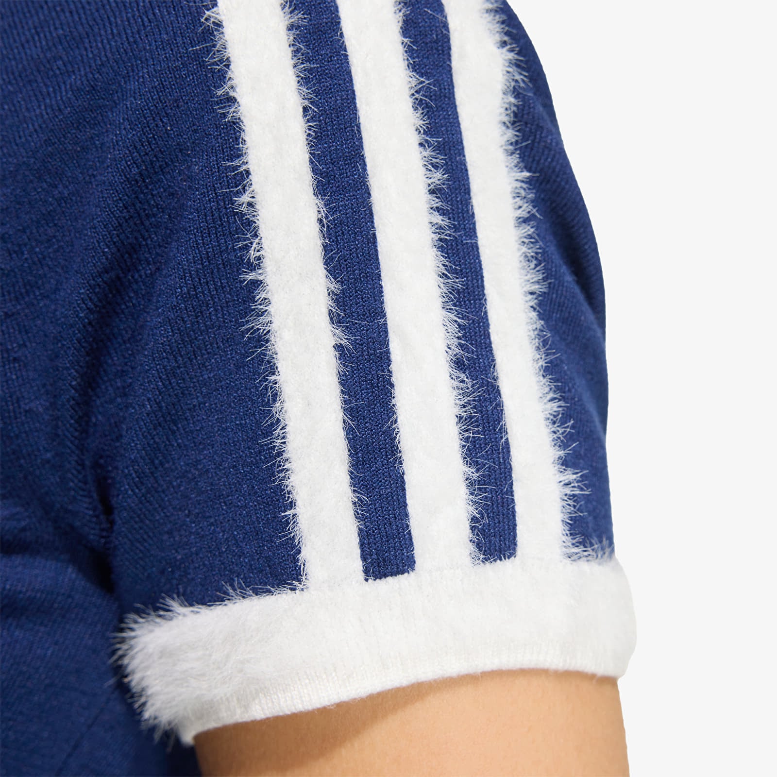 T-skjorter for kvinner adidas Knitted T-Shirt Dark Blue/ White