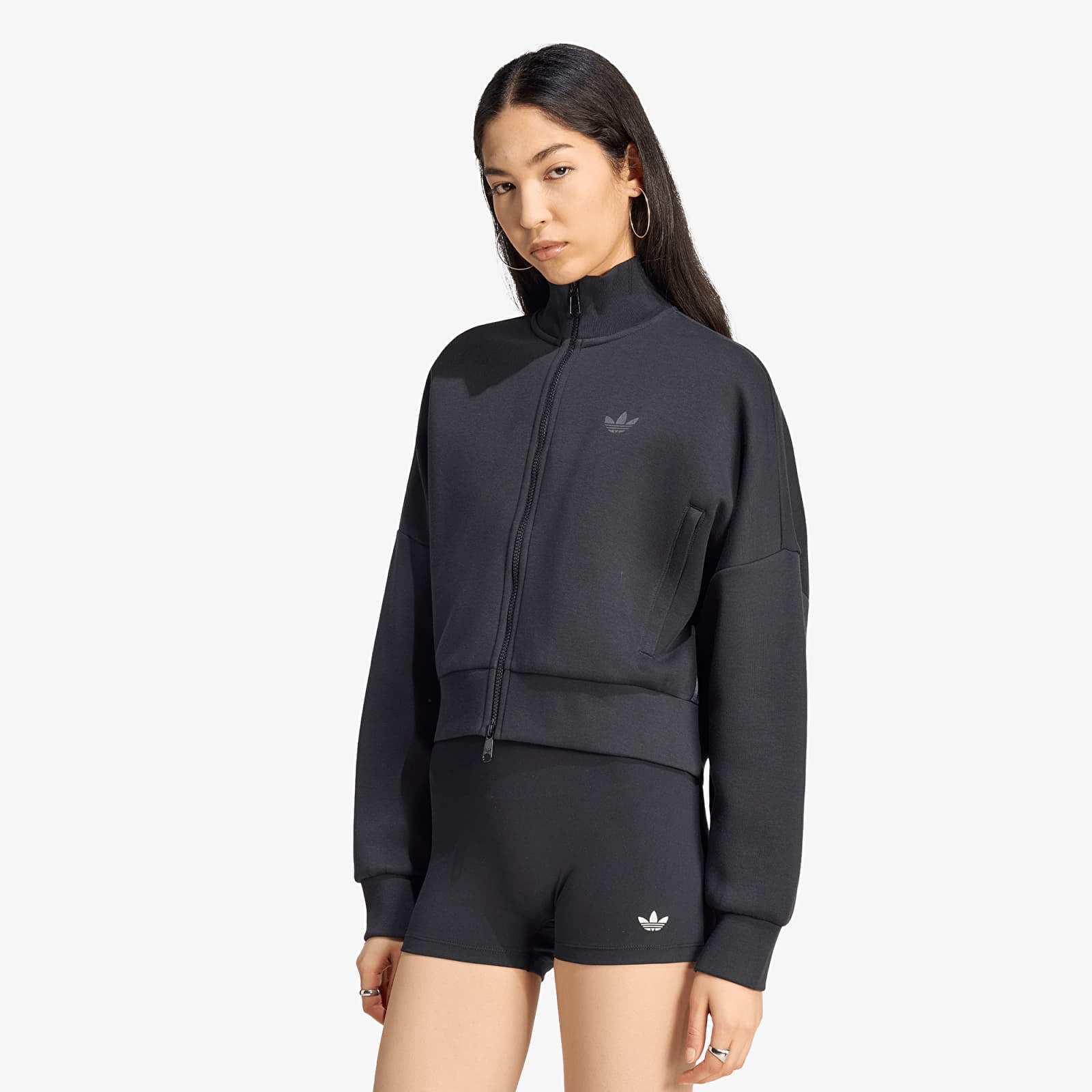 Women's Sweatshirts adidas Spacer Tracktop Black/ Black Reflective/ Night Grey