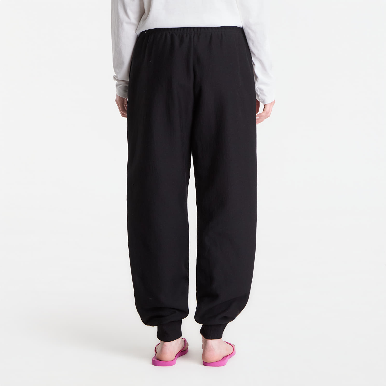 Joggingbroeken voor dames Nike Studio Fleece Heavyweight Women's Oversized High-Rise Joggers Total Black/ Sail