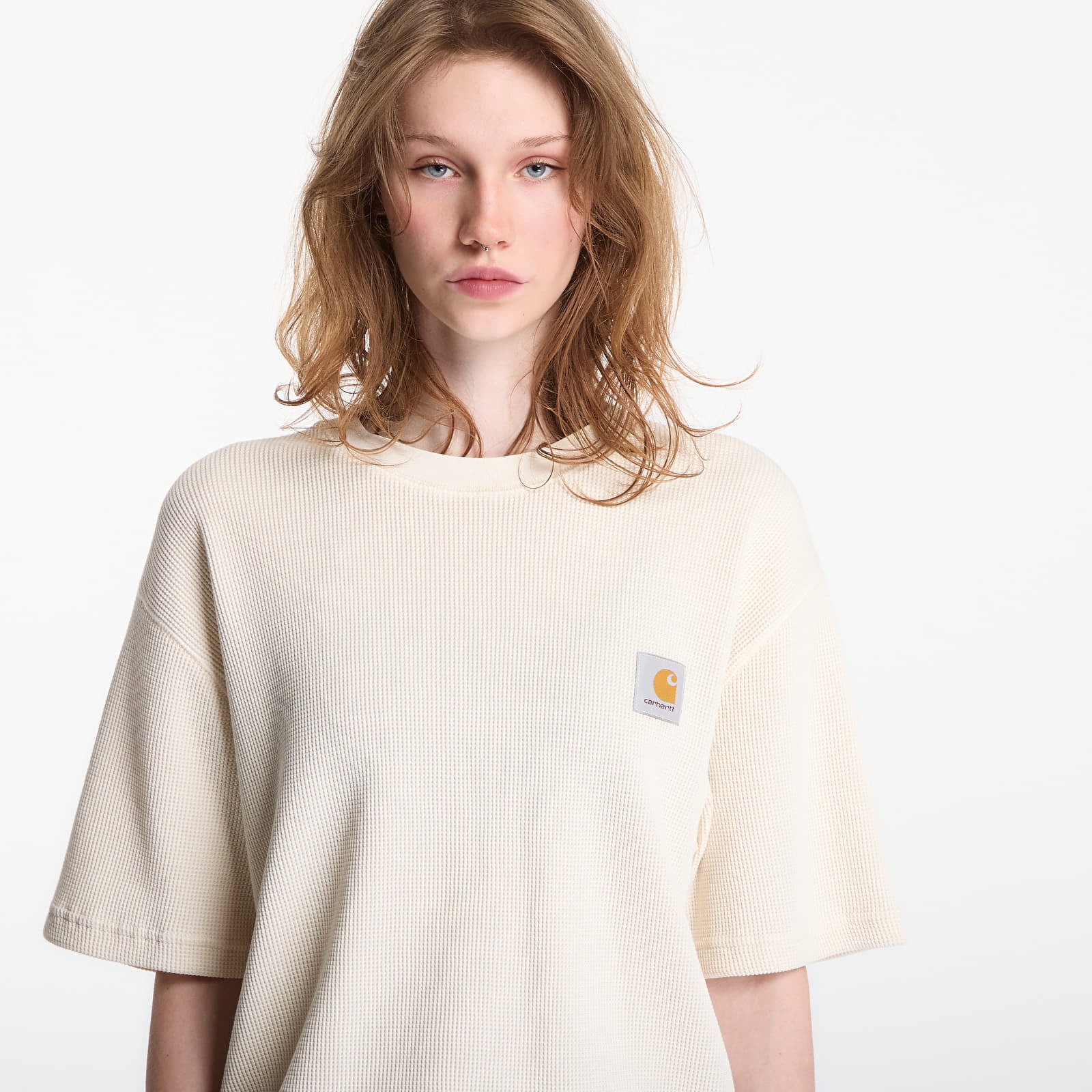 T-Shirts Männer Carhartt WIP S/S Nelson Waffle T-Shirt UNISEX Natural