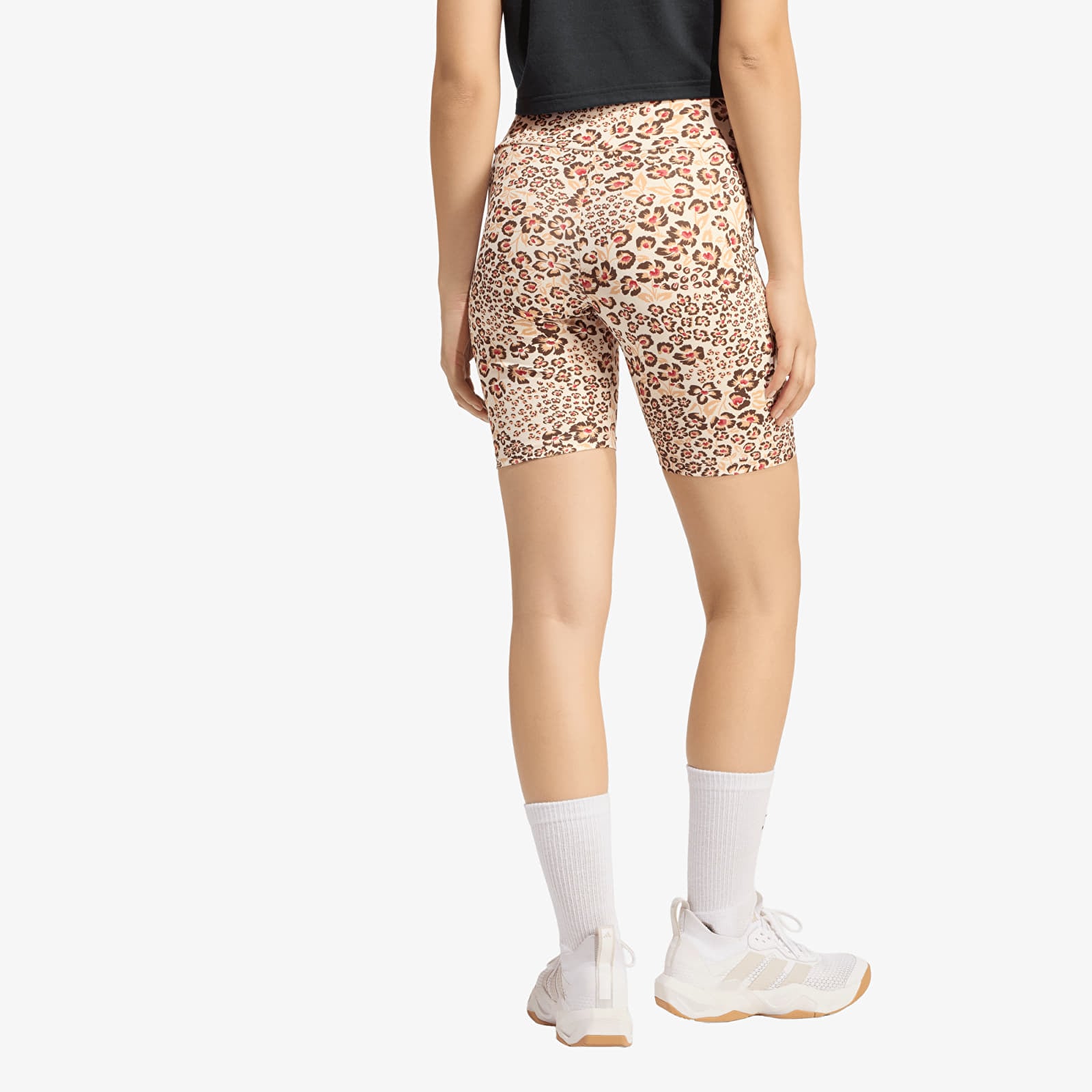 Shorts für Frauen adidas x Farm Rio Bike Shorts Ecru Tint/ Shadow Brown/ Multicolor