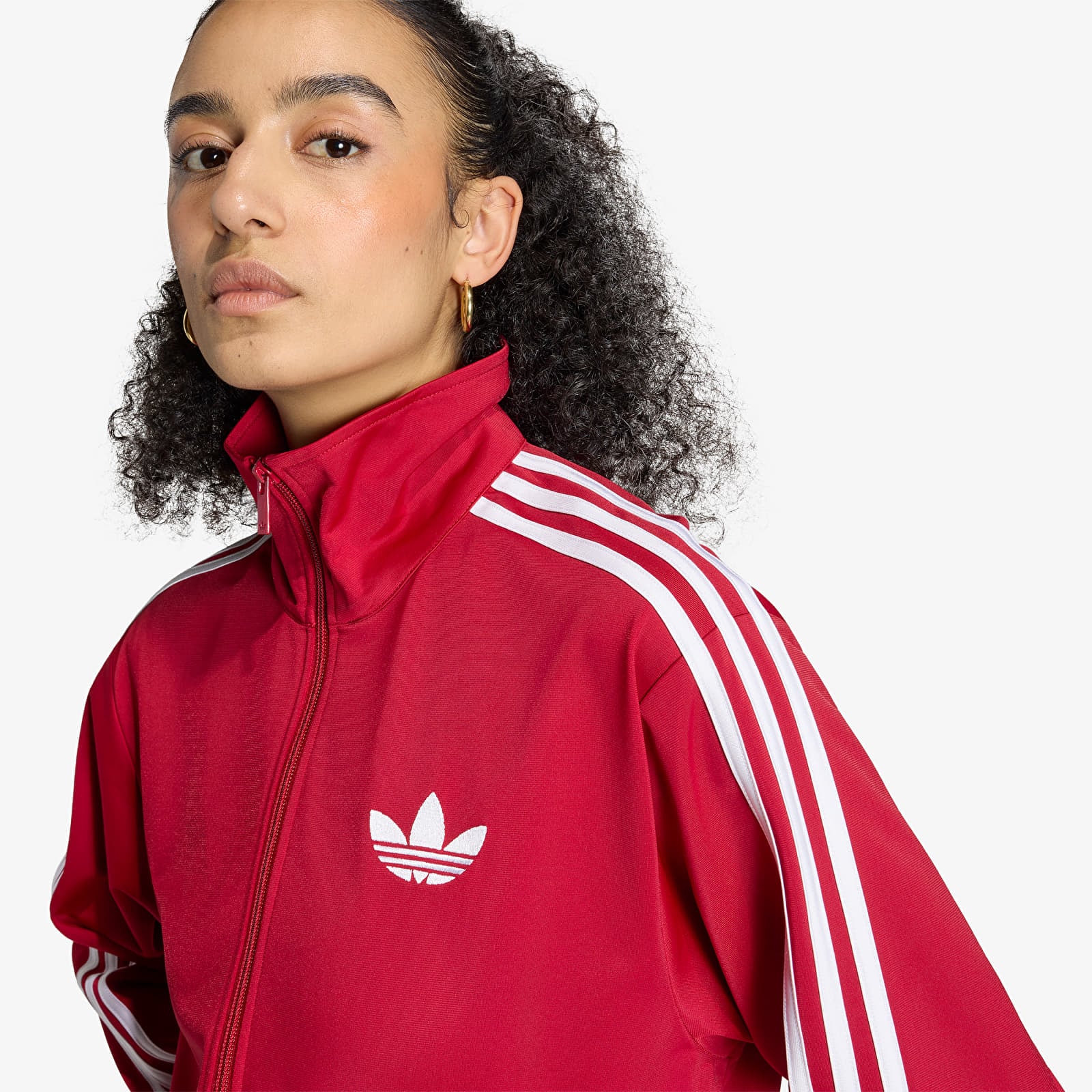 Hoodies en truien adidas Firebird Track Top Loose Team Victory Red/ White