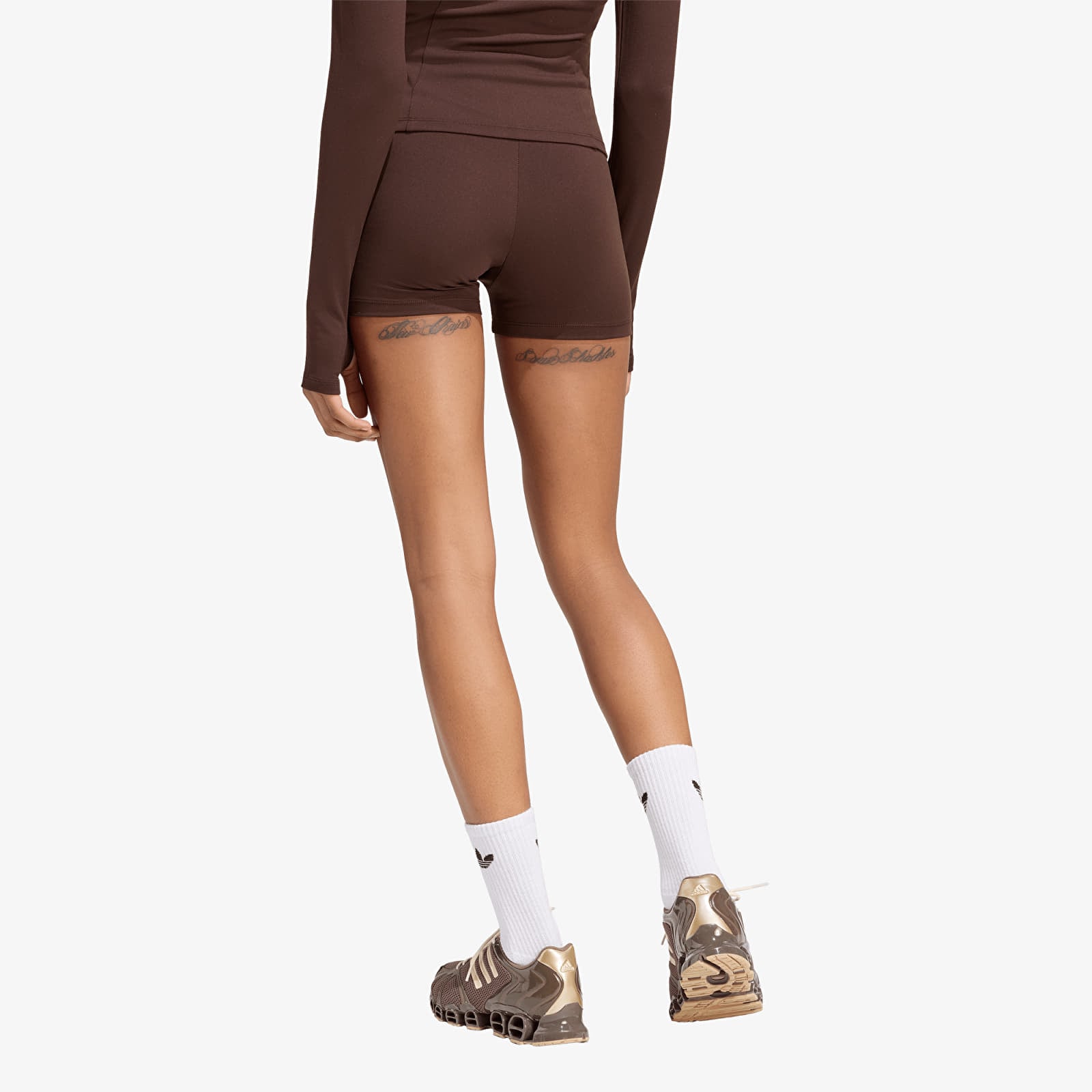 Pantaloni scurți adidas Essentials Polyester Shorts Aurora Coffee