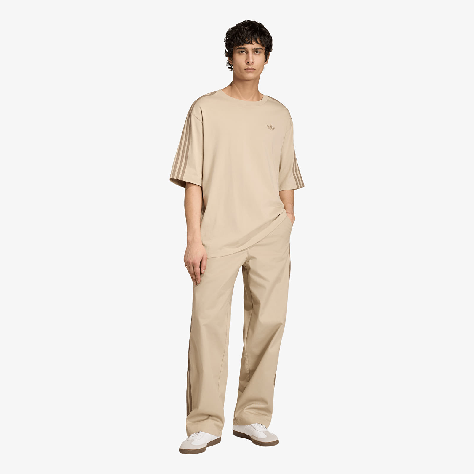 Ανδρικά μπλουζάκια adidas Adicolor 3-Stripes Oversized T-Shirt Khaki Three/ Khaki Six