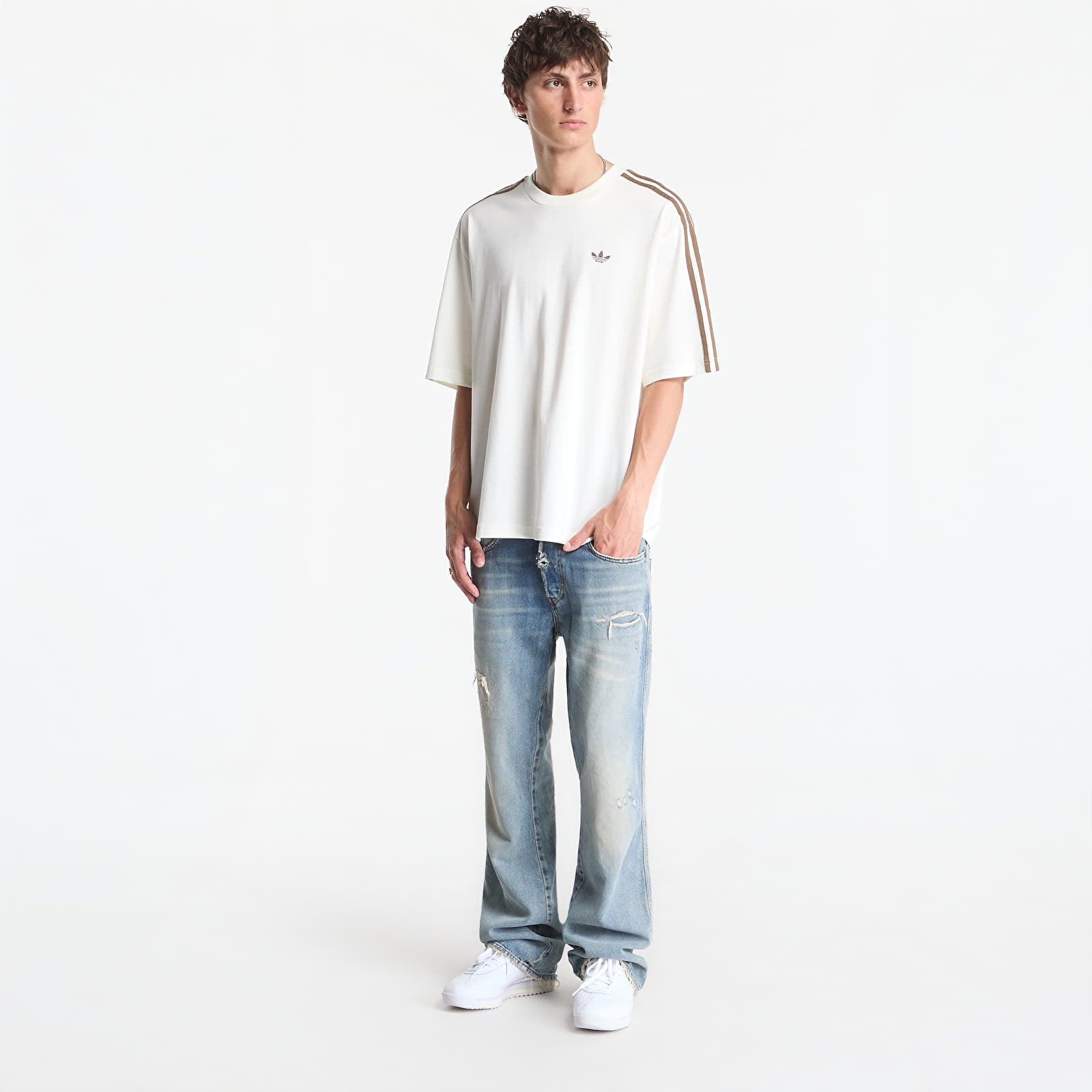 Men's T-shirts adidas Leo Infill T Off White